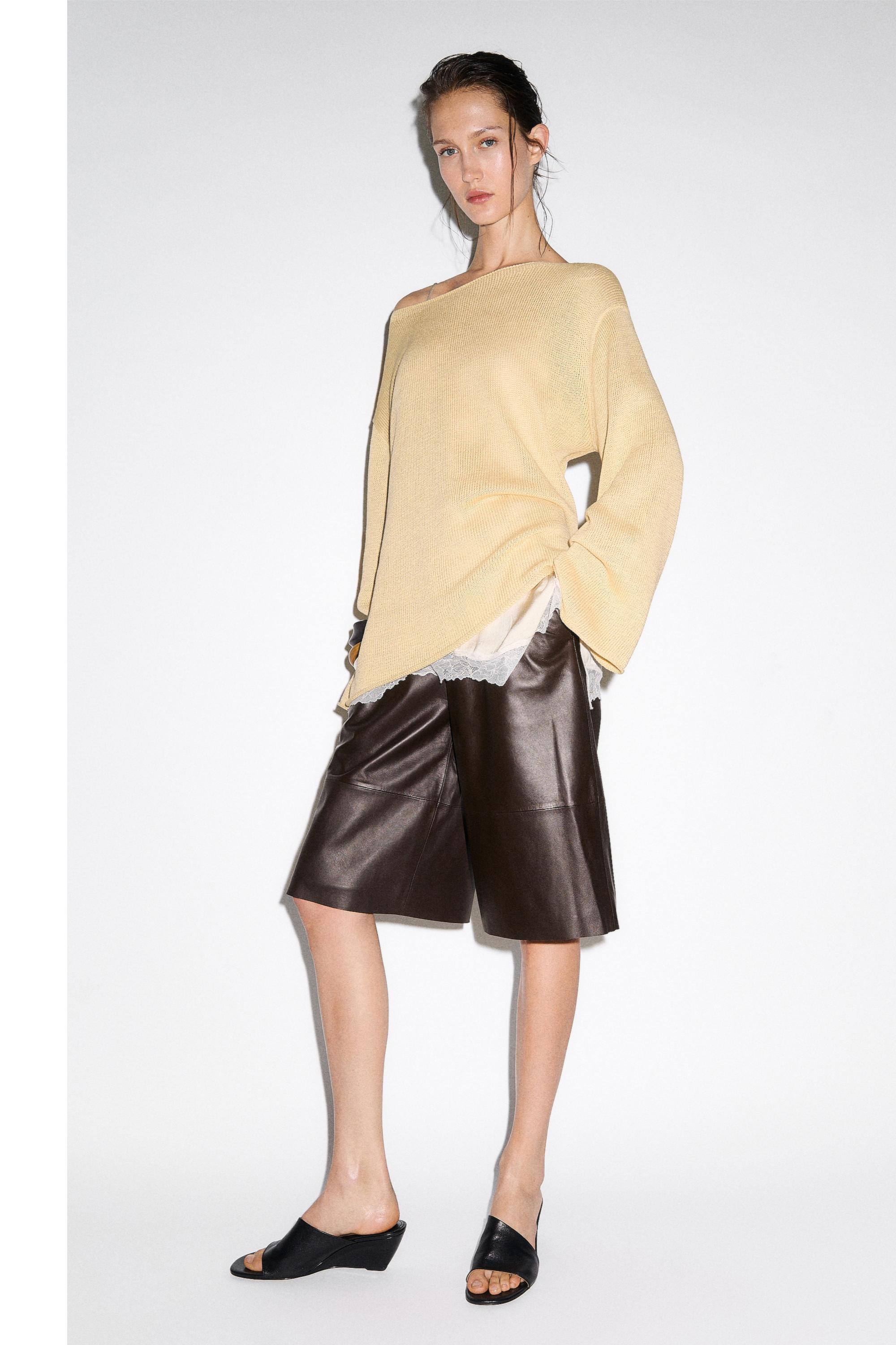 100% mercerised cotton sweater — GOLDEN