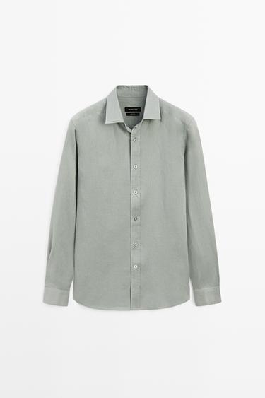 Slim fit 100% linen shirt — MOSS 2