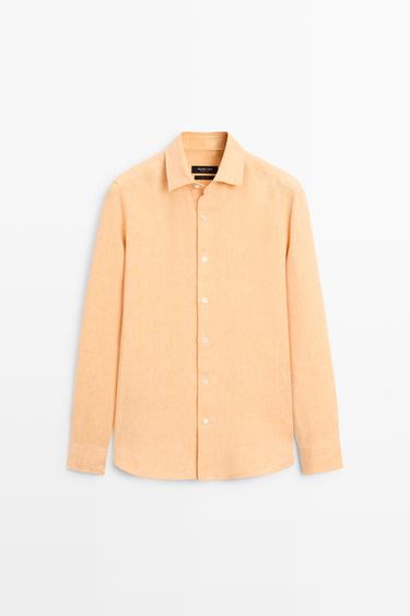 100% linen regular fit shirt — RED 2