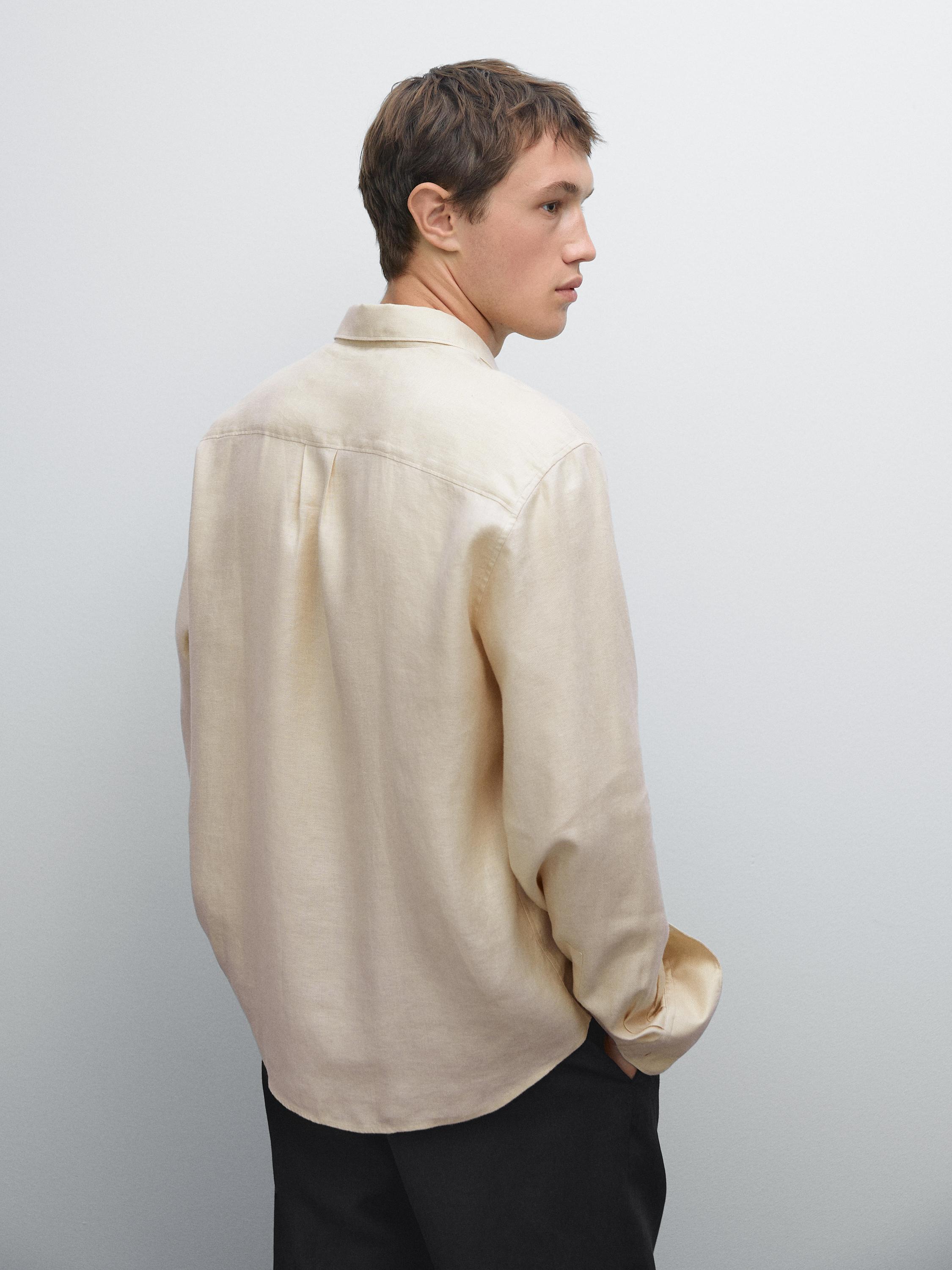 Camisa regular fit leve em twill