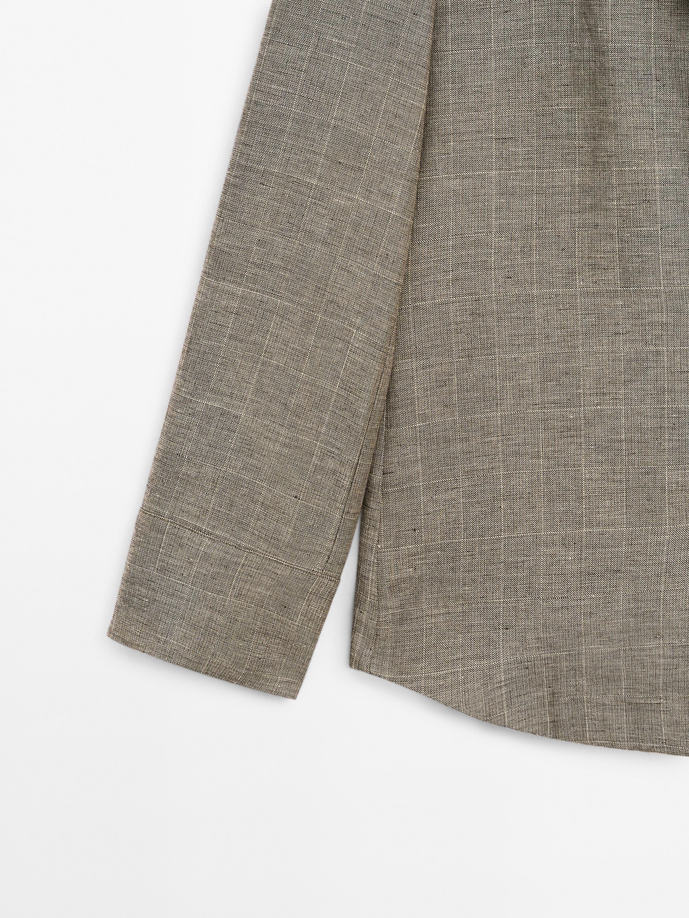 Lightweight check cotton blend blazer