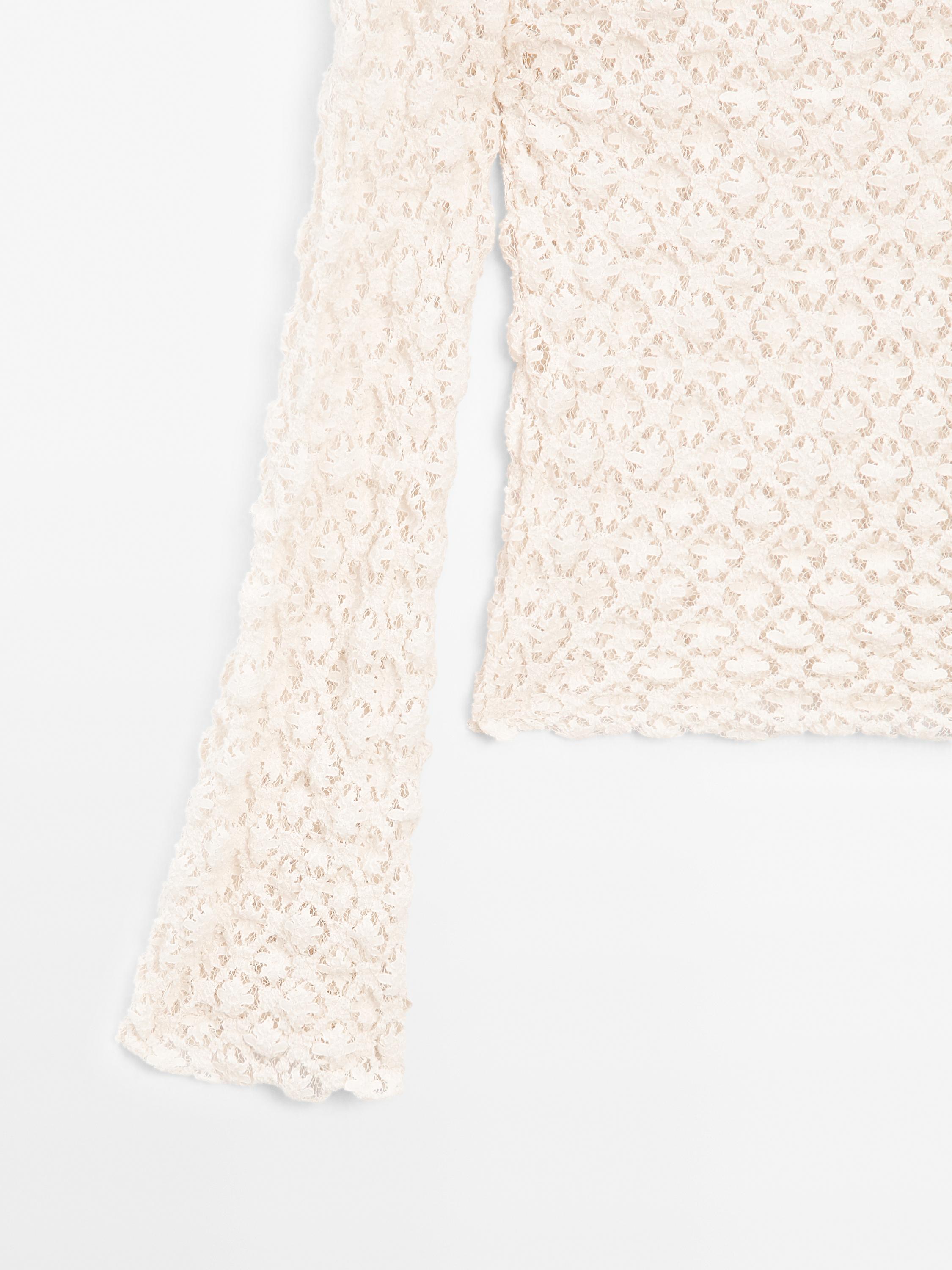 Floral lace detail T-shirt