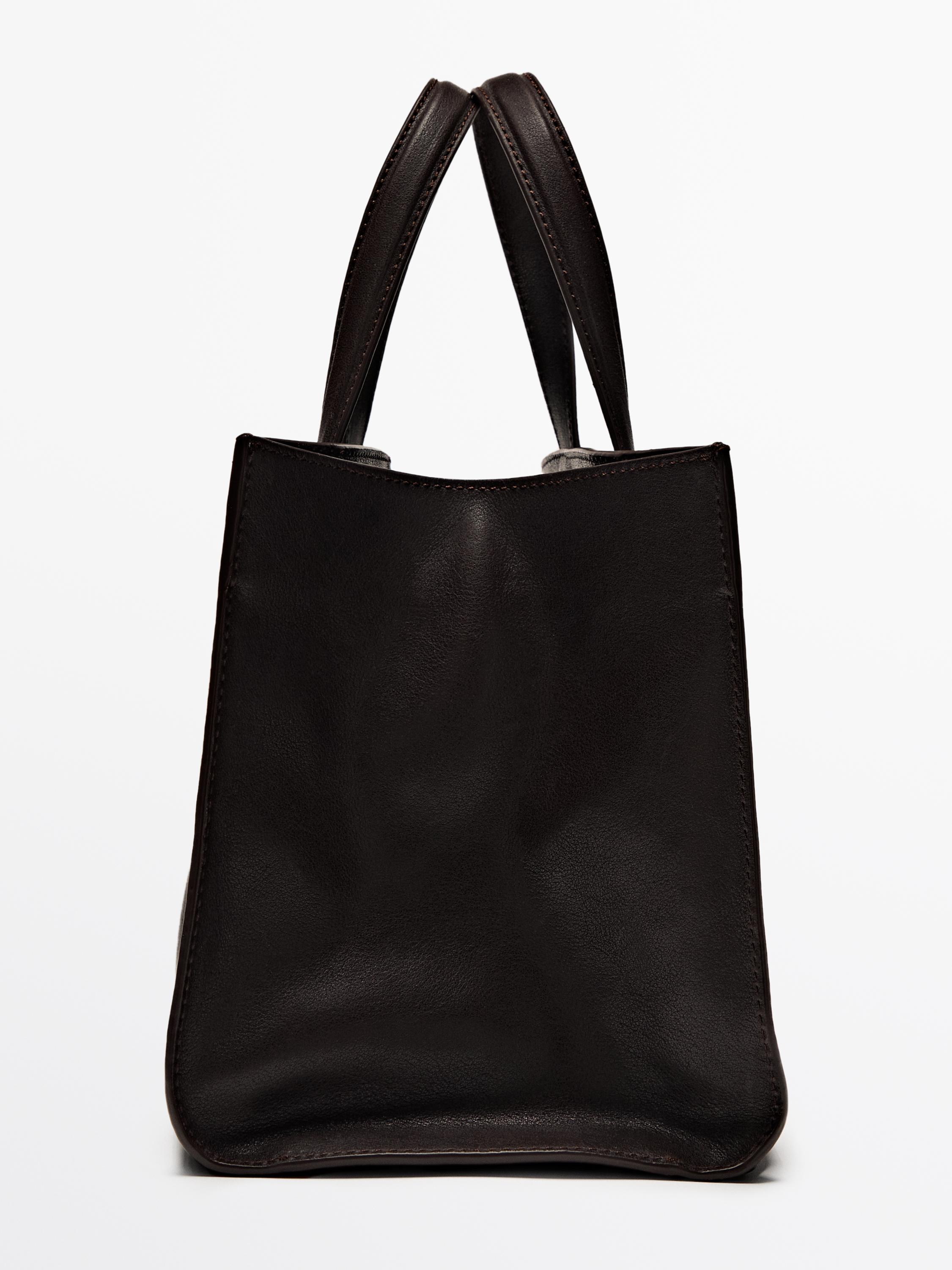 Tote bag en cuir nappa