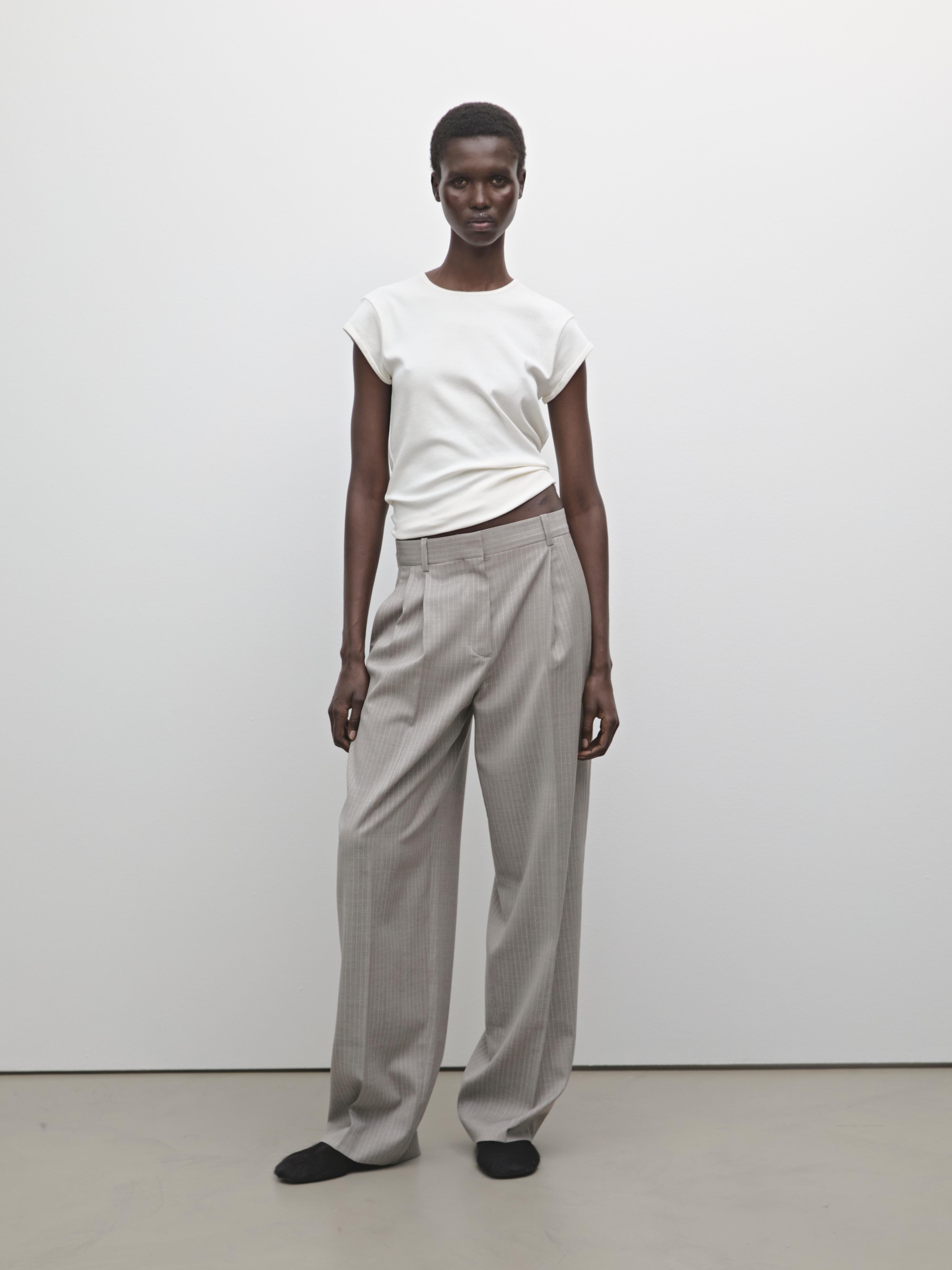 Pantalón pliegues raya diplomática