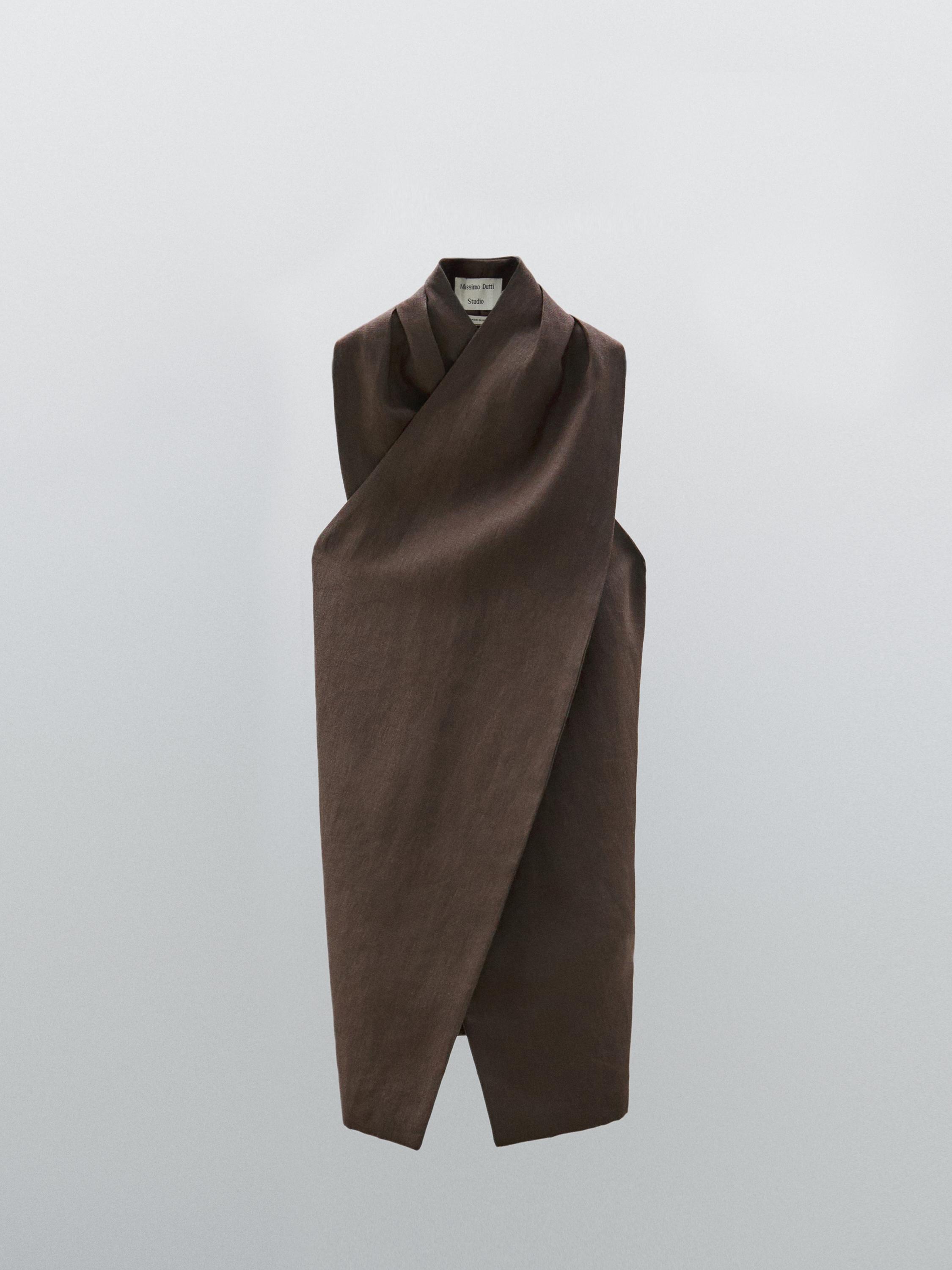 Top cruzado 100% lino - Studio