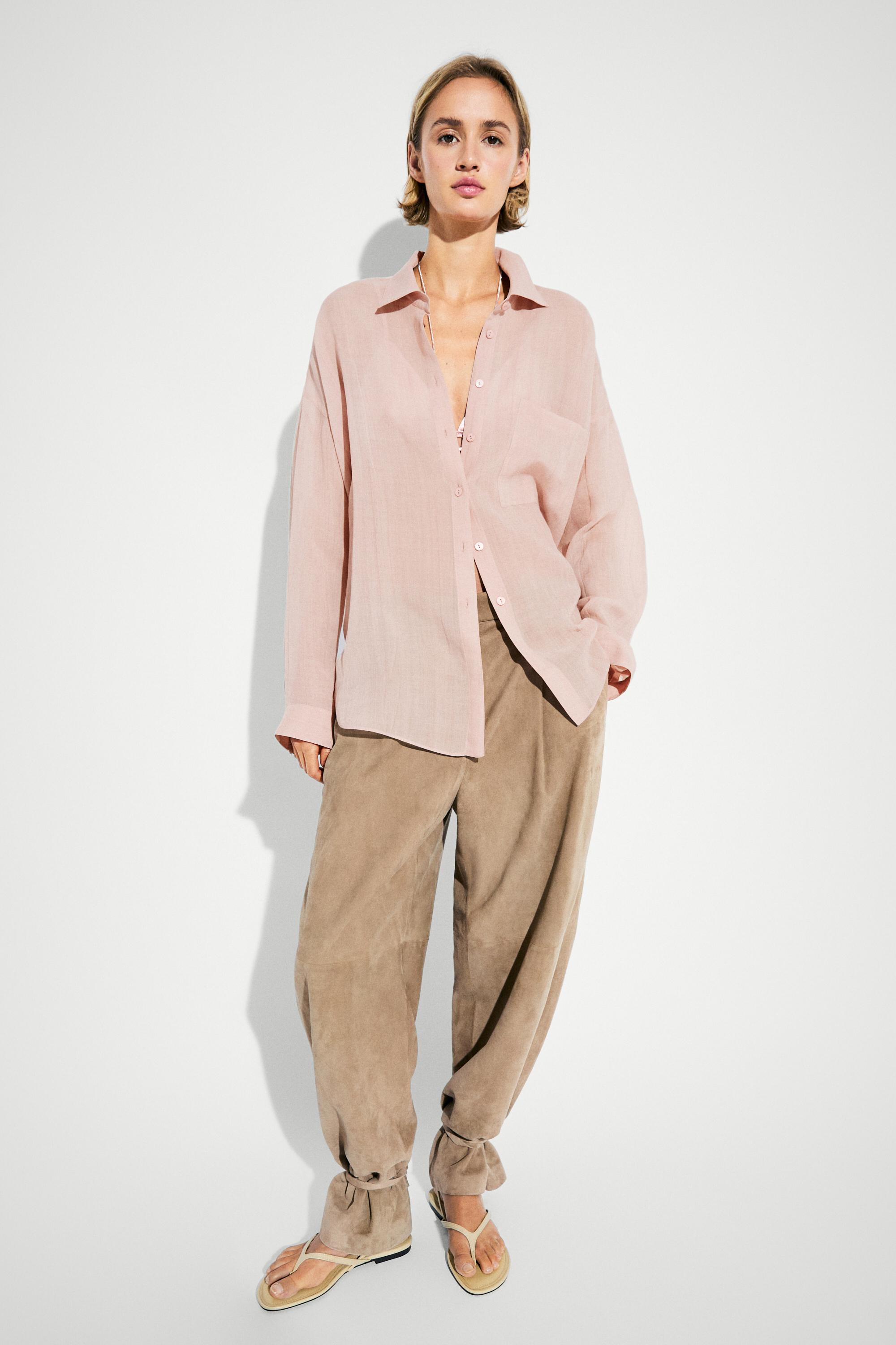 Suede leather pants with tie-detail hems — Green