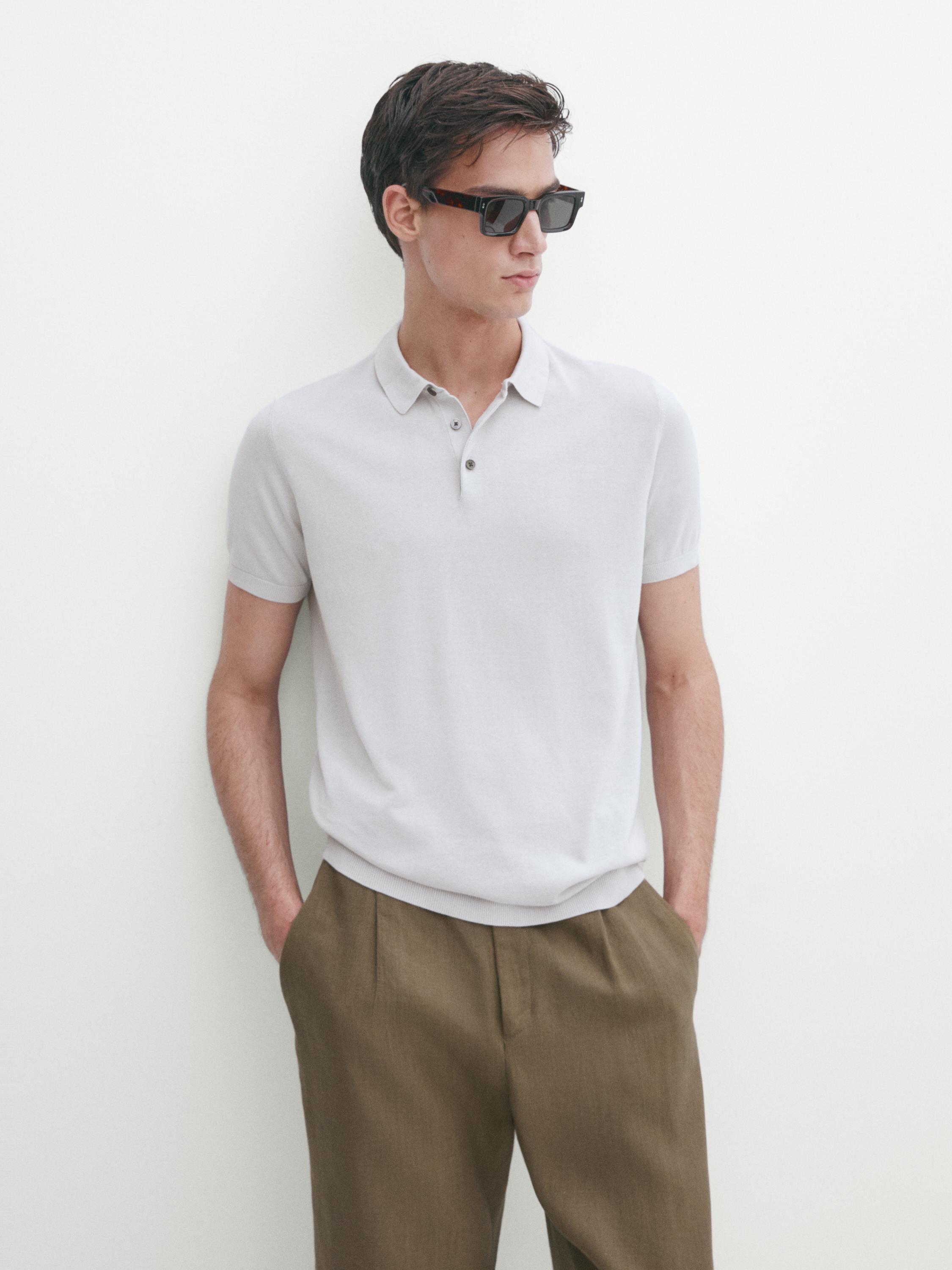 Pull à manches courtes en coton