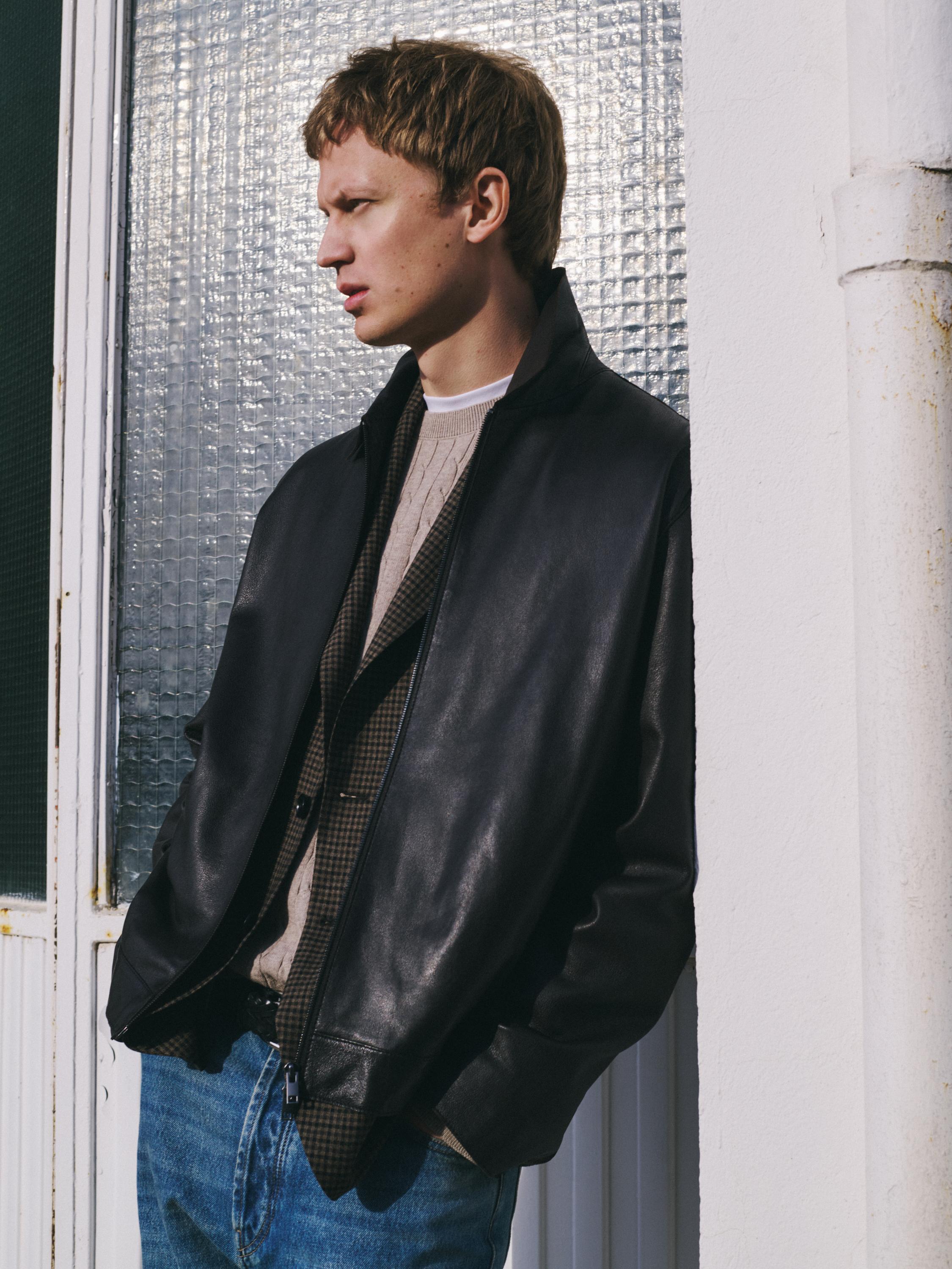 Nappa sheepskin jacket — BROWN