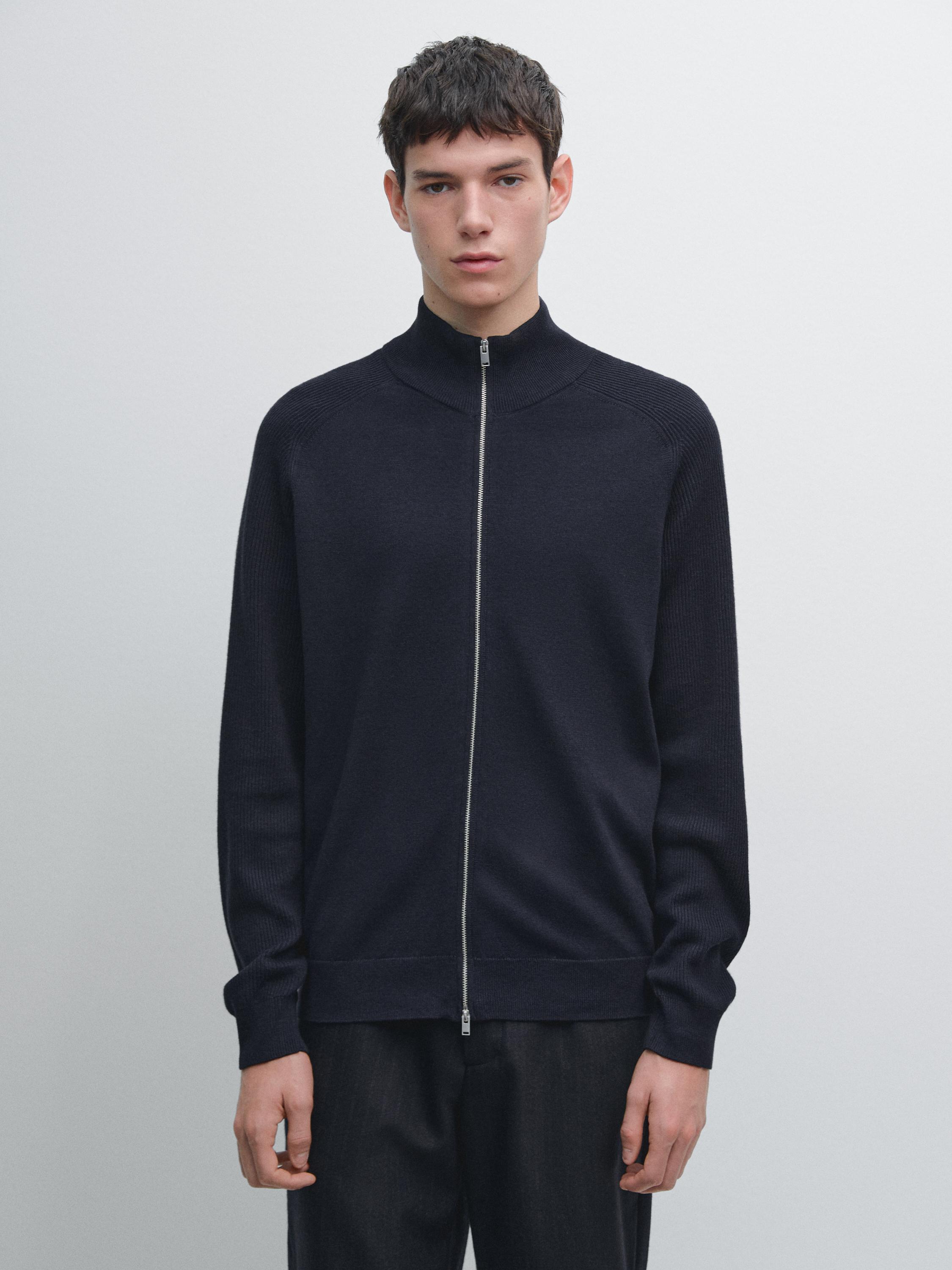 Cardigan à manches raglan en coton mélangé