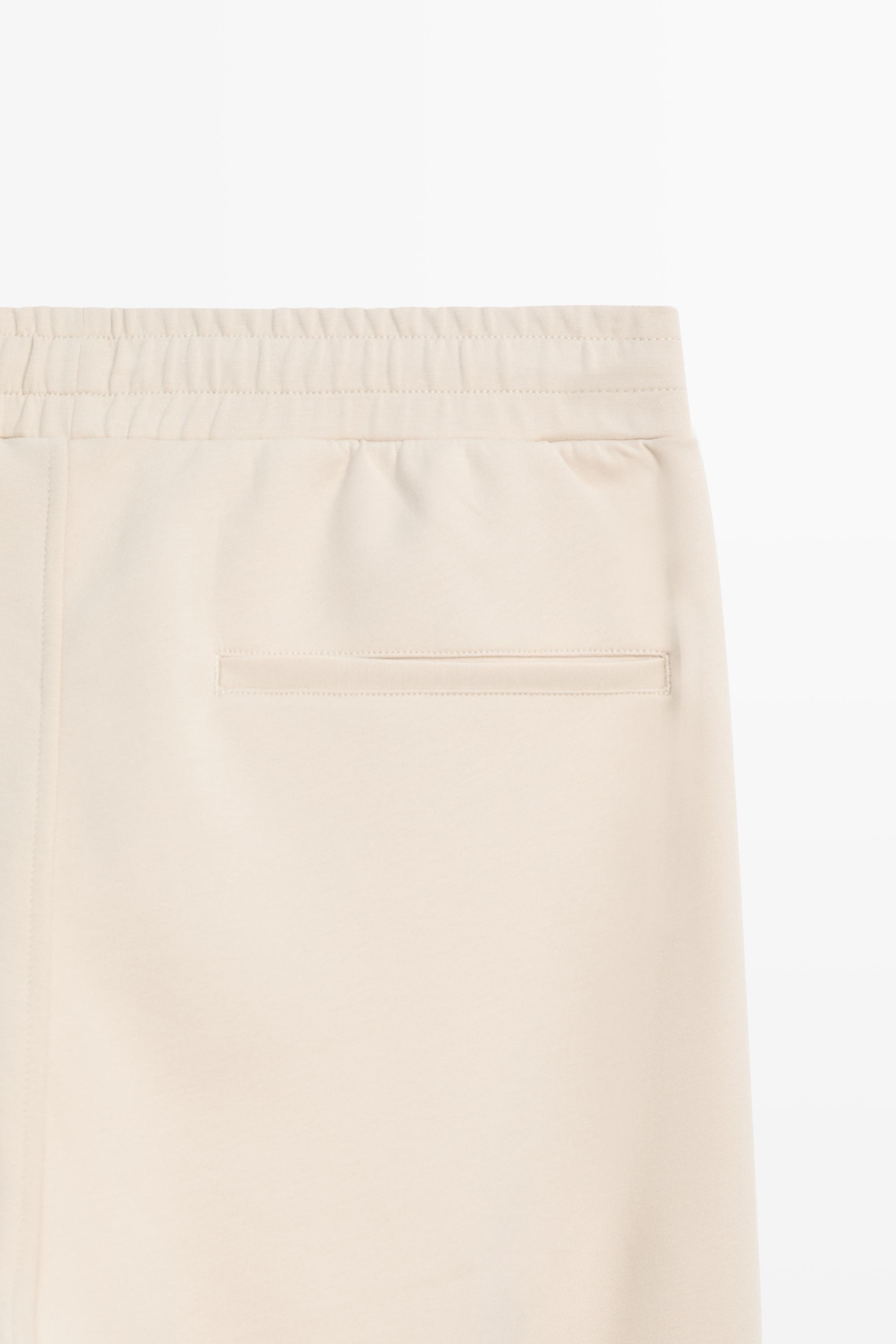 Total look cotton blend jogger fit trousers — Light Beige (alternate view)