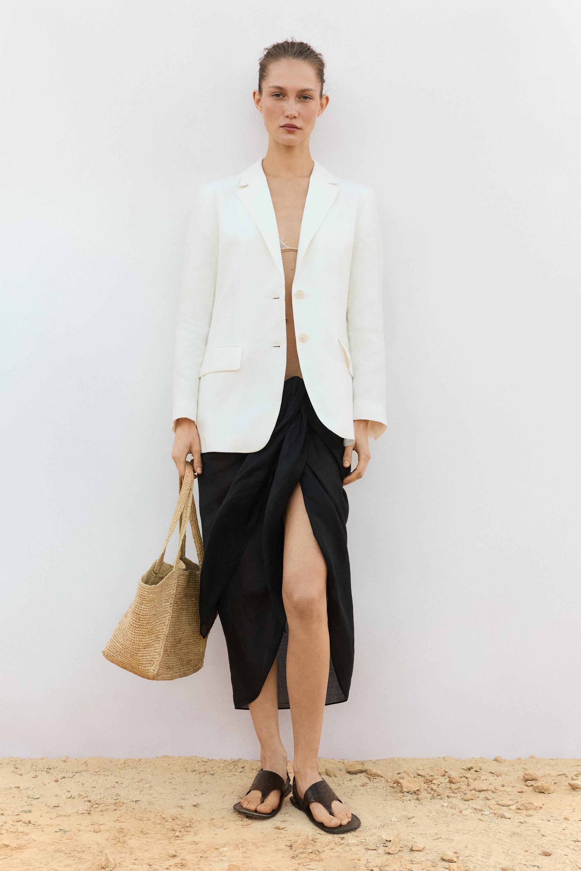 100% linen suit blazer — Off white