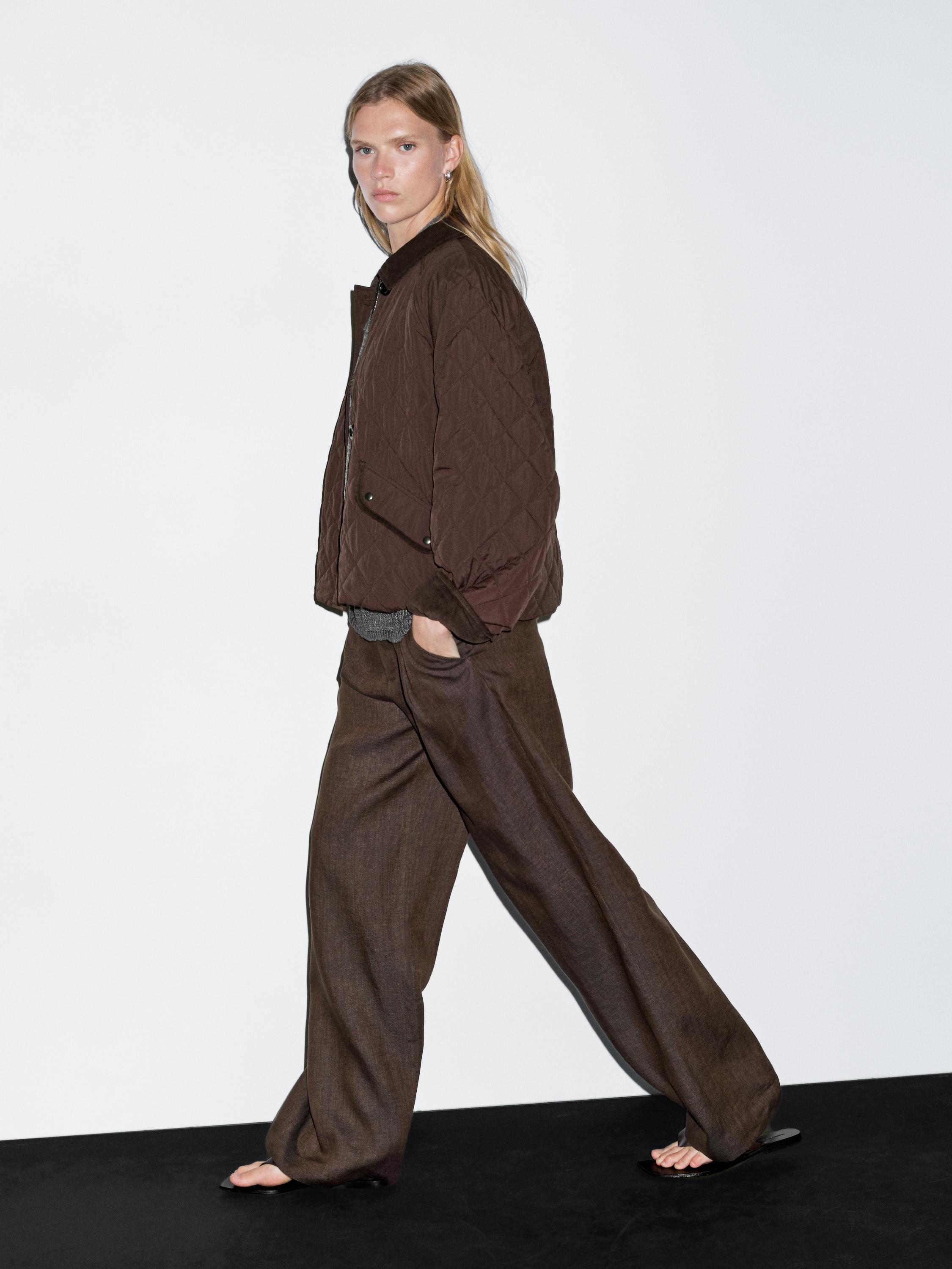 Short lightweight jacket with corduroy detail
