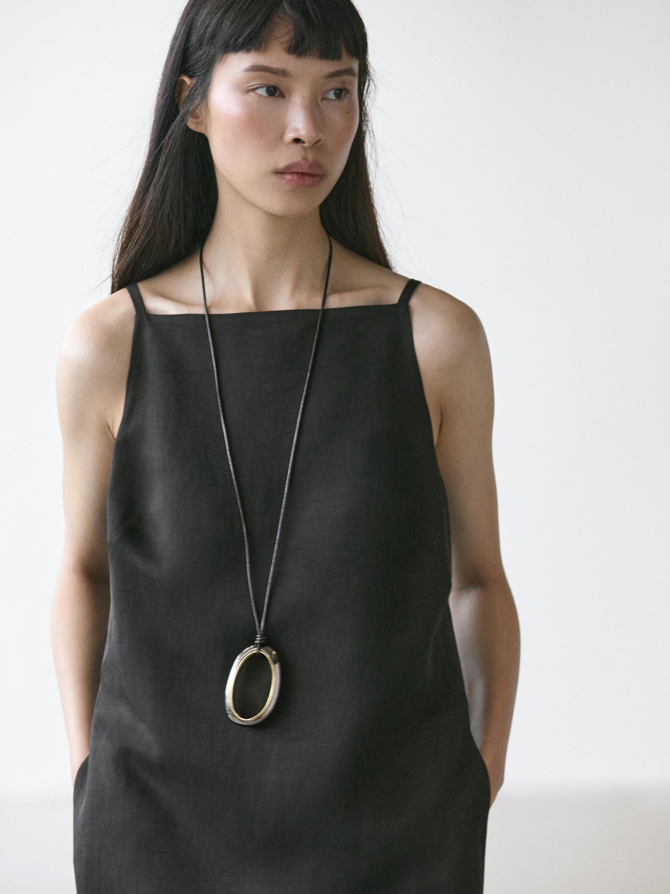 Thin strap mini dress — BLACK