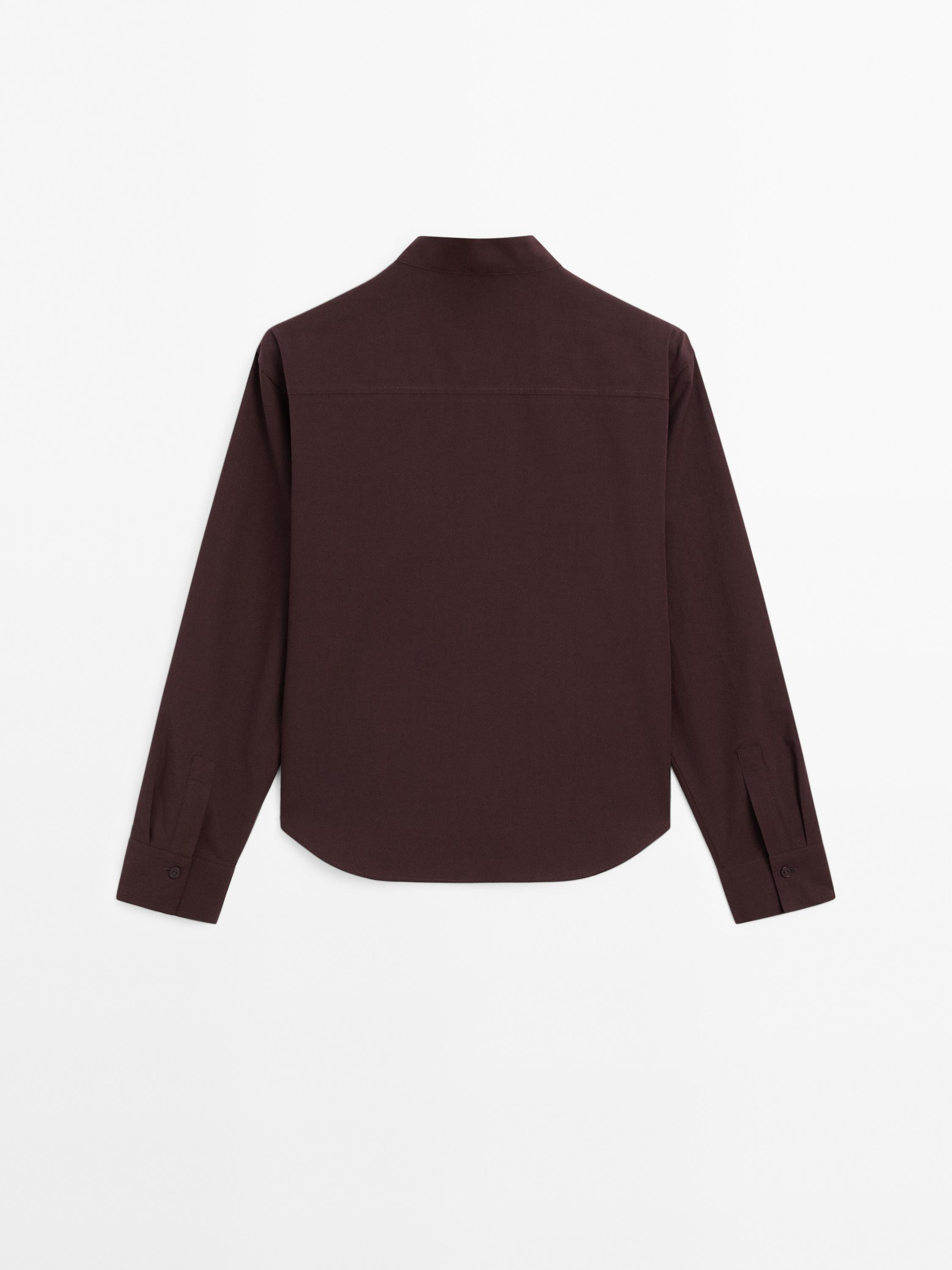 100% cotton shirt with pleated details