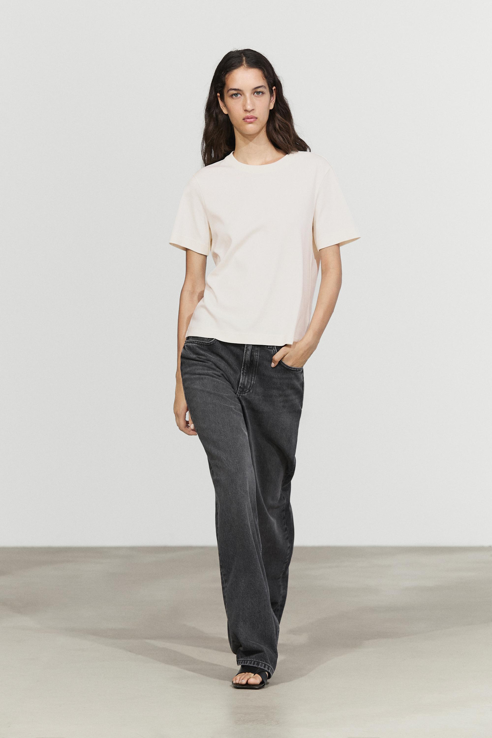 Short sleeve interlock T-shirt — CREAM