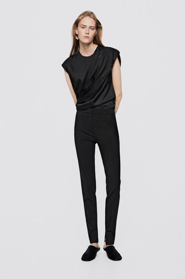 Skinny fit pants with zip hem - LIMITED EDITION — BLACK 4
