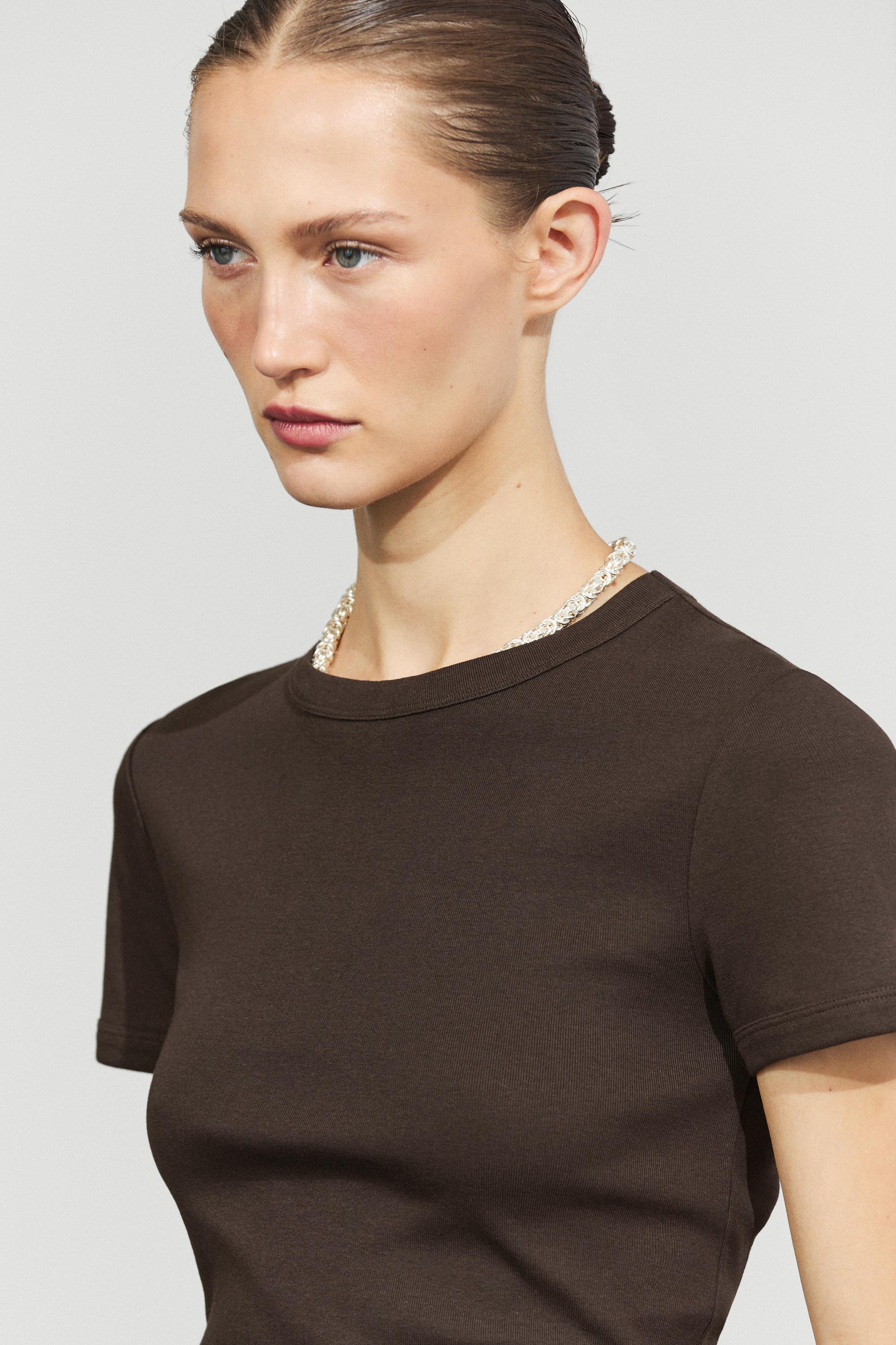 Ribbed short sleeve T-shirt