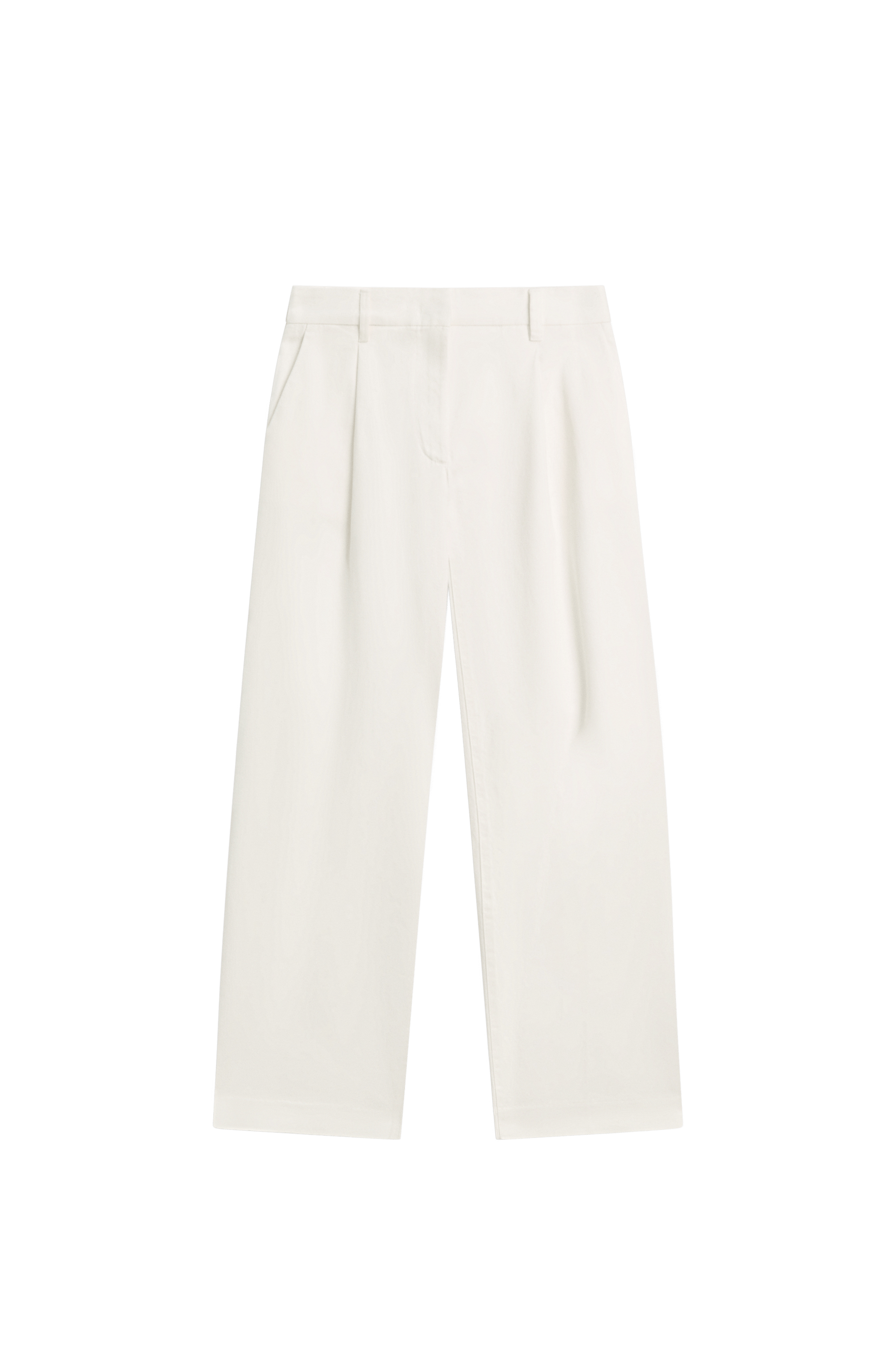 Massimo Dutti Pensli düşük bel geniş paça pantolon görsel 8