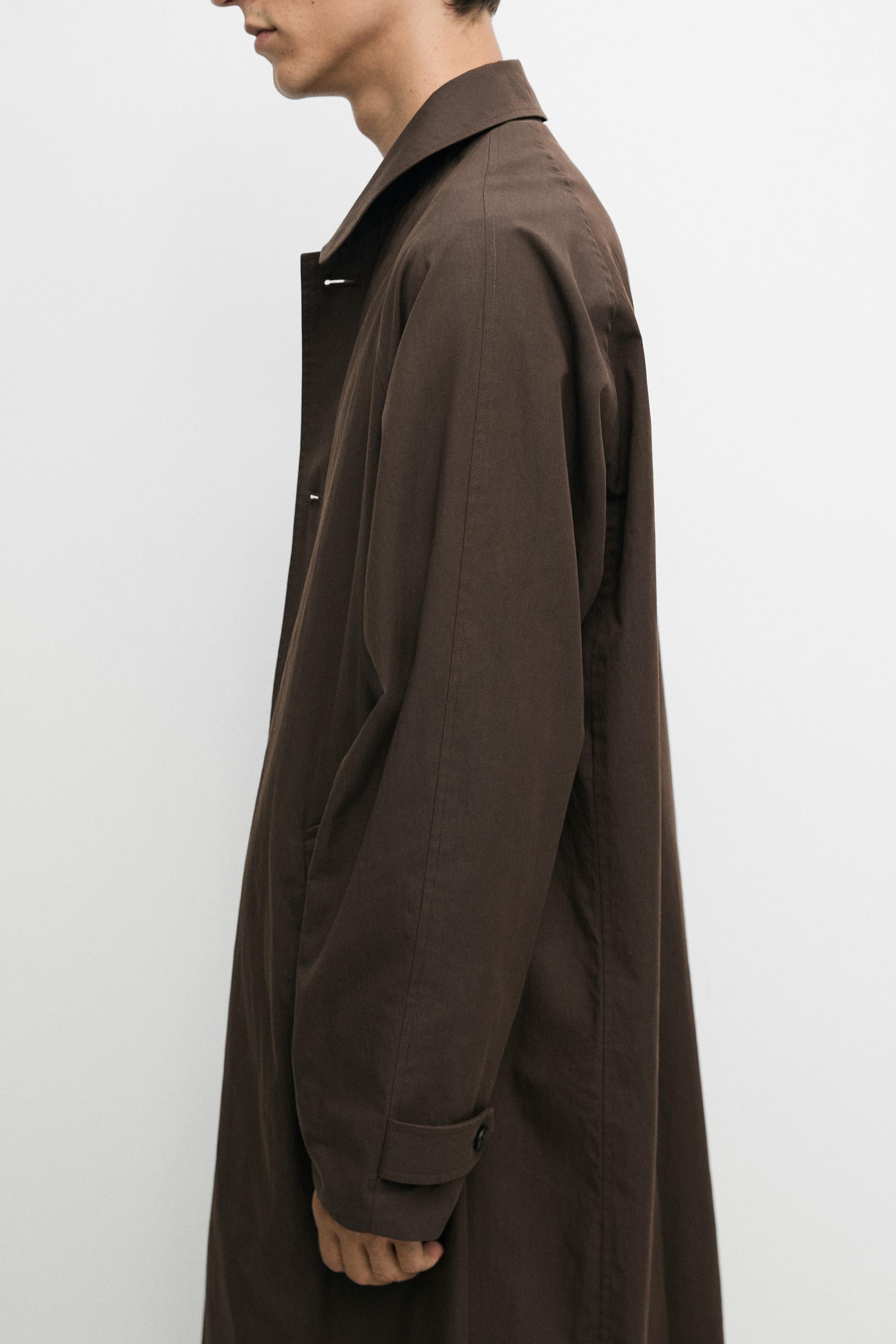Long reversible trench coat — Chocolate