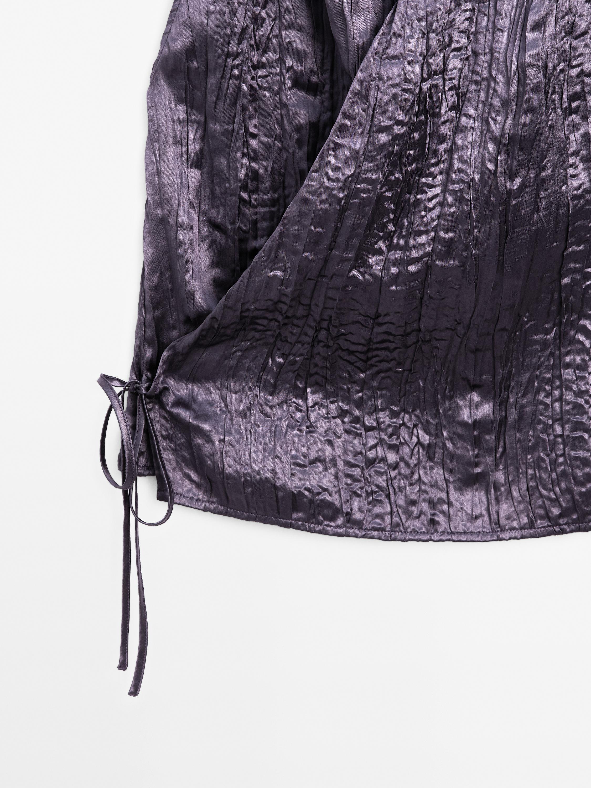 Pleated halter top