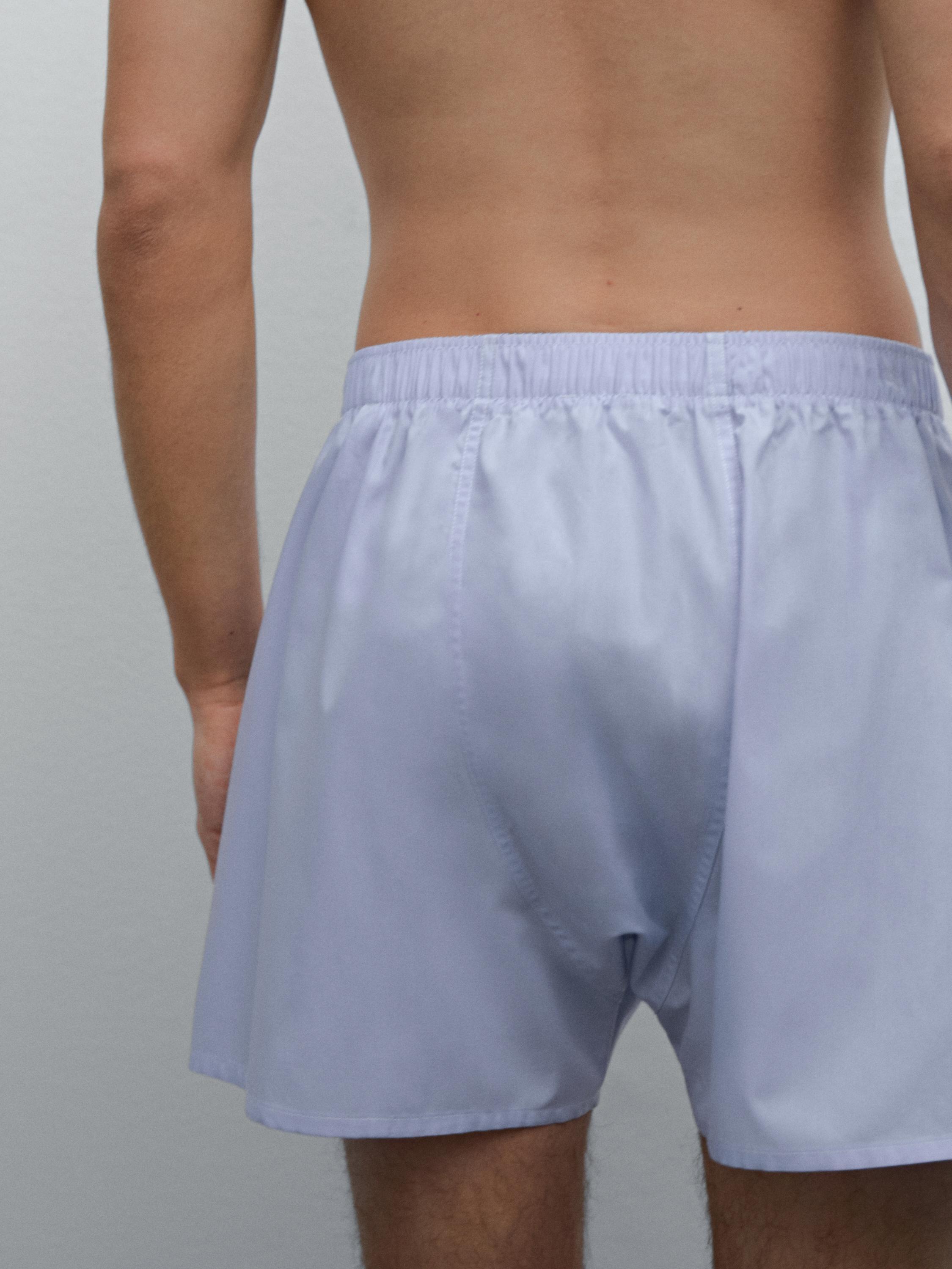 Plain poplin boxers