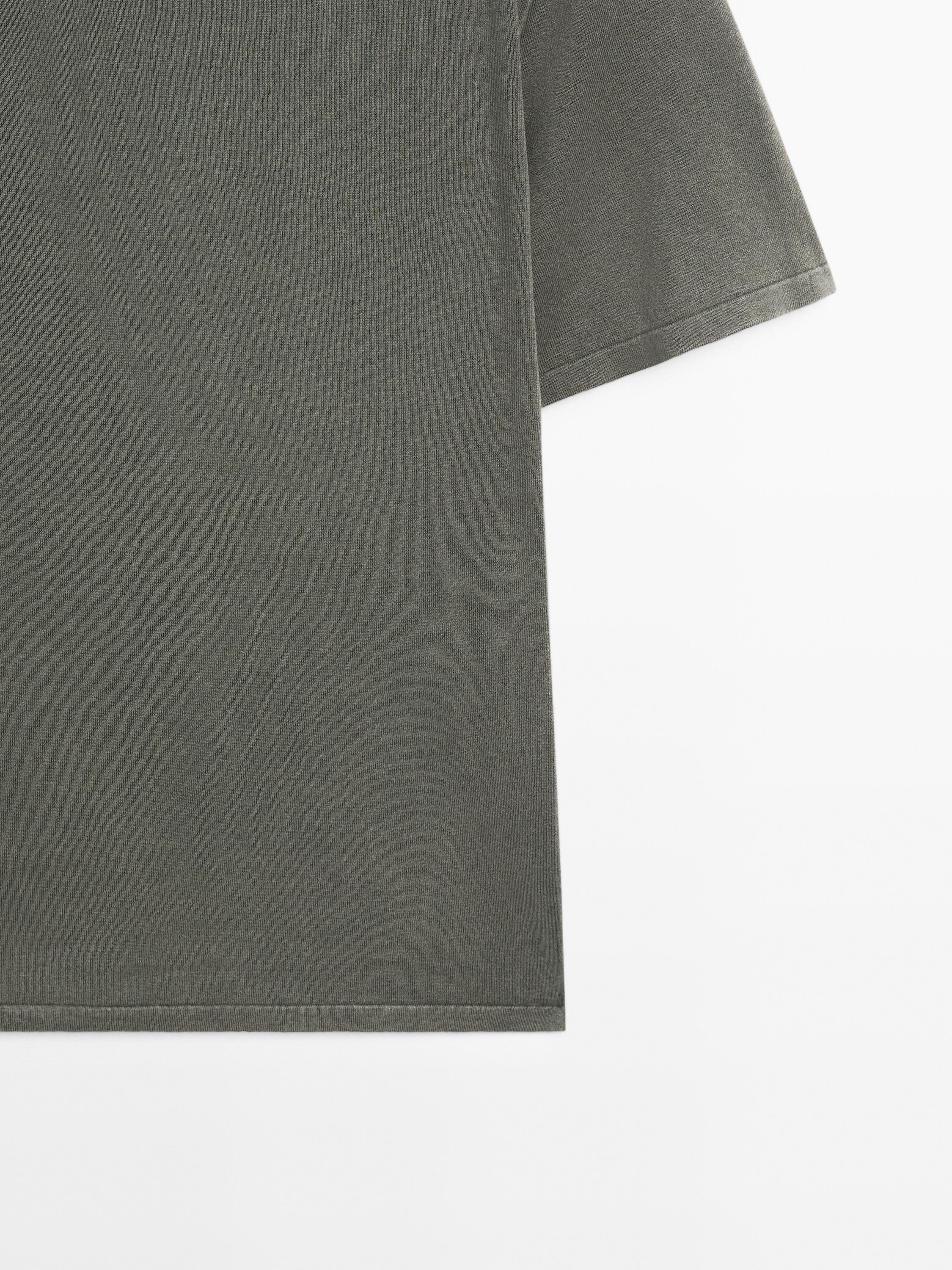 Cotton blend knit T-shirt