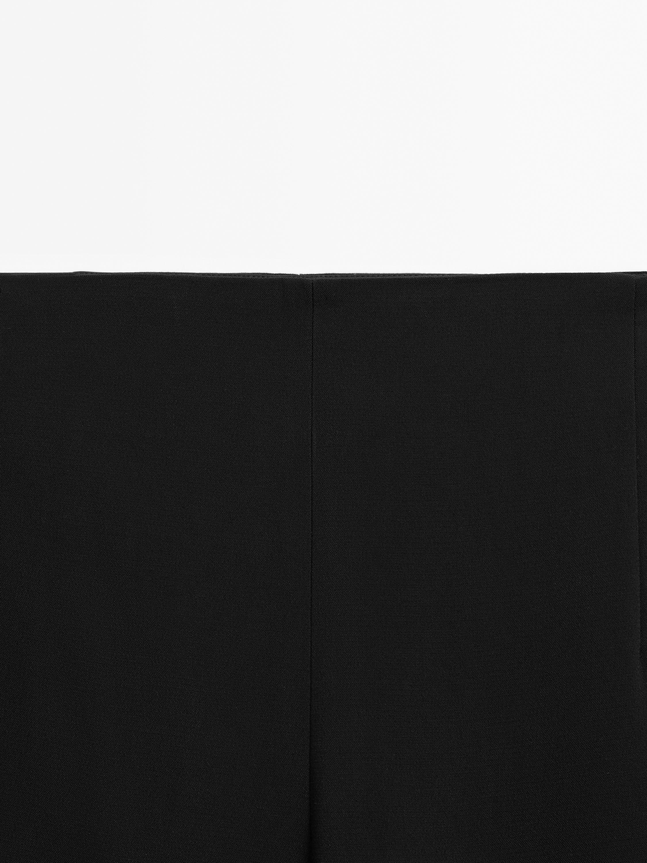 Darted crepe trousers
