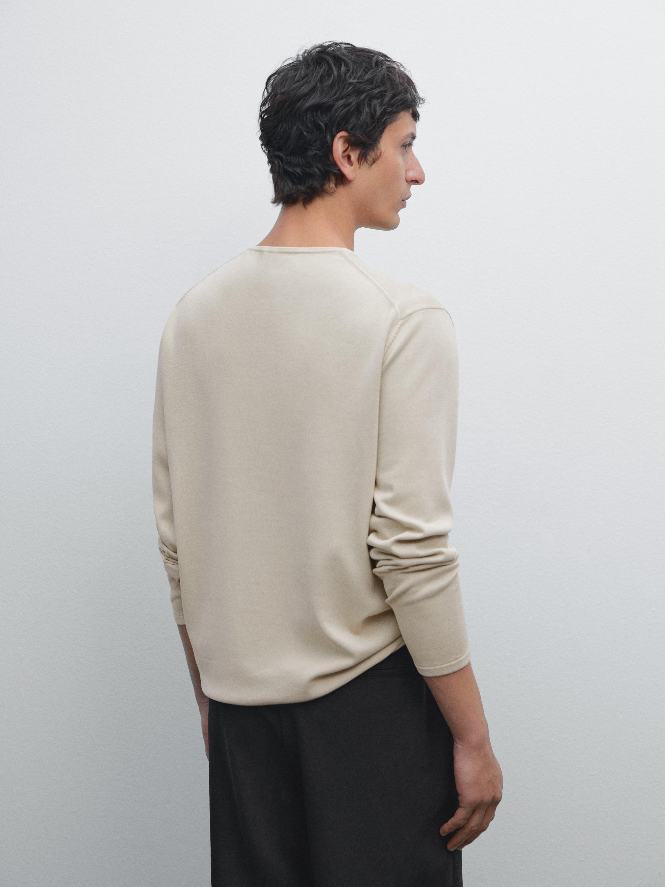 100% cotton fine knit sweater