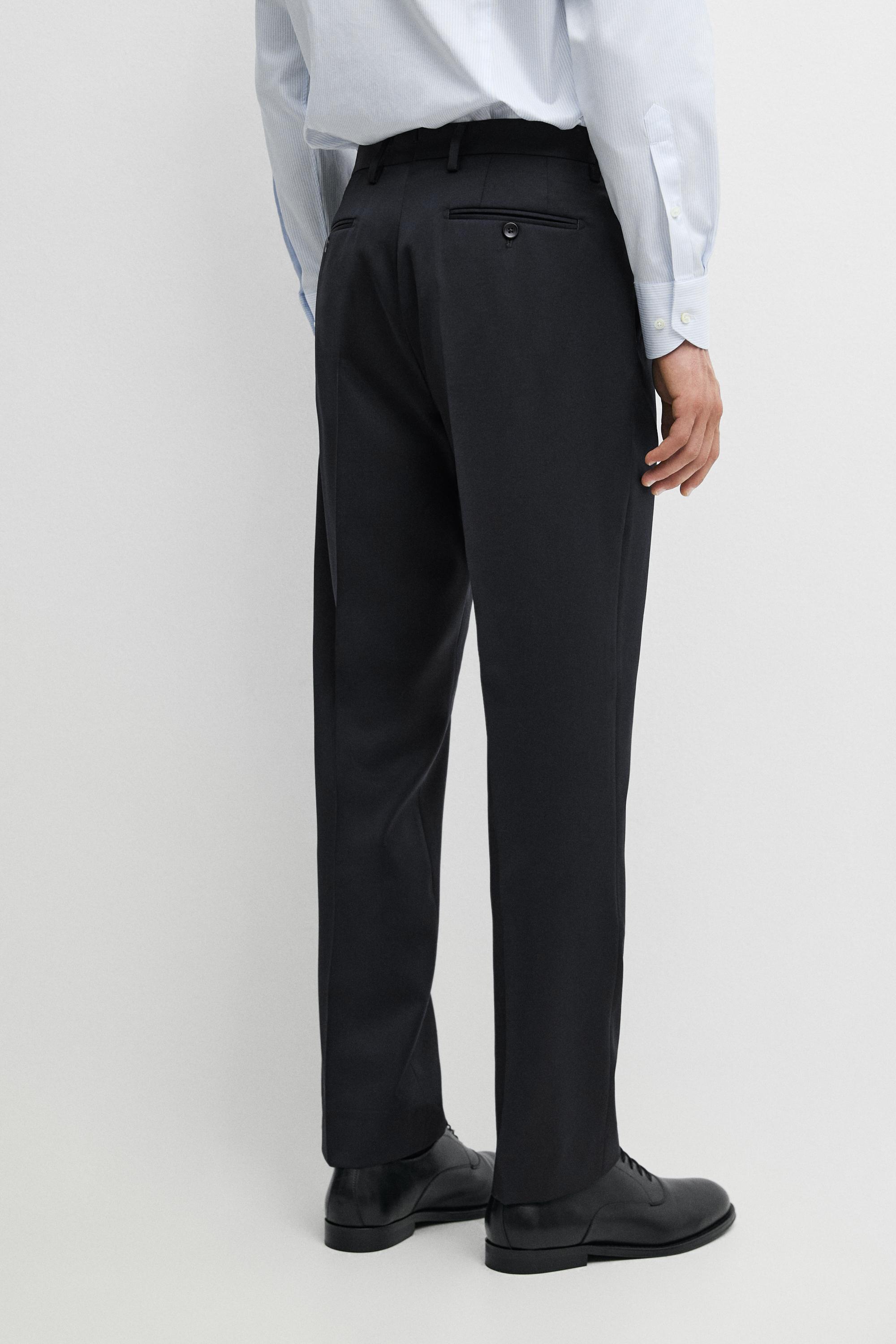 Cold wool suit trousers — NAVY BLUE