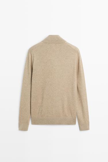 Wool blend cardigan with zip detail — Washed 6