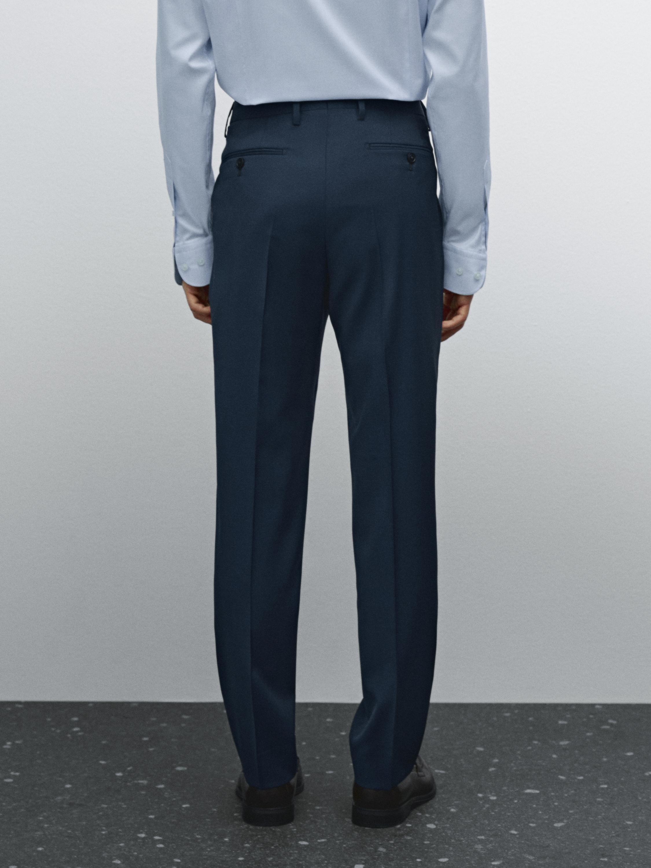 100% wool suit trousers