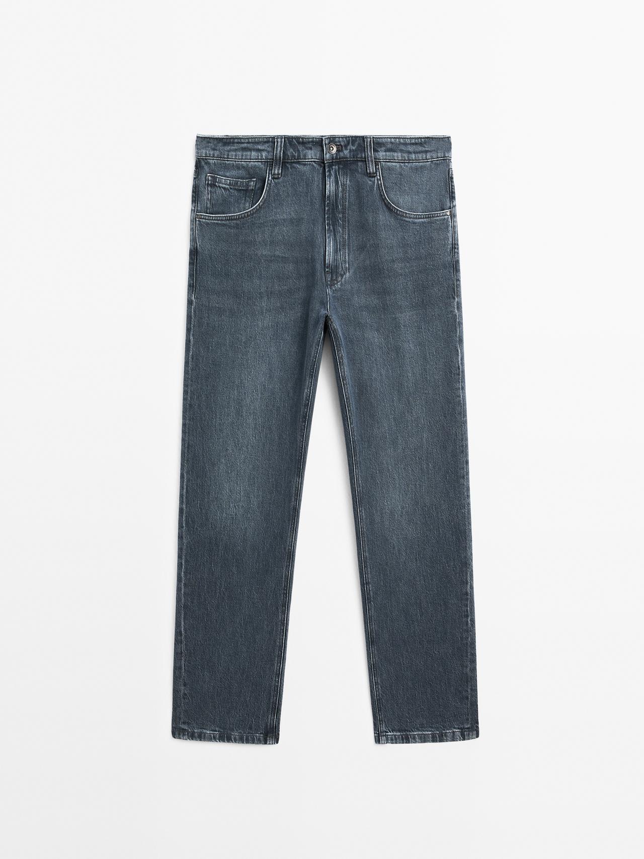 Massimo Dutti - Herre - Tapered Fit Jeans - Grå - 32