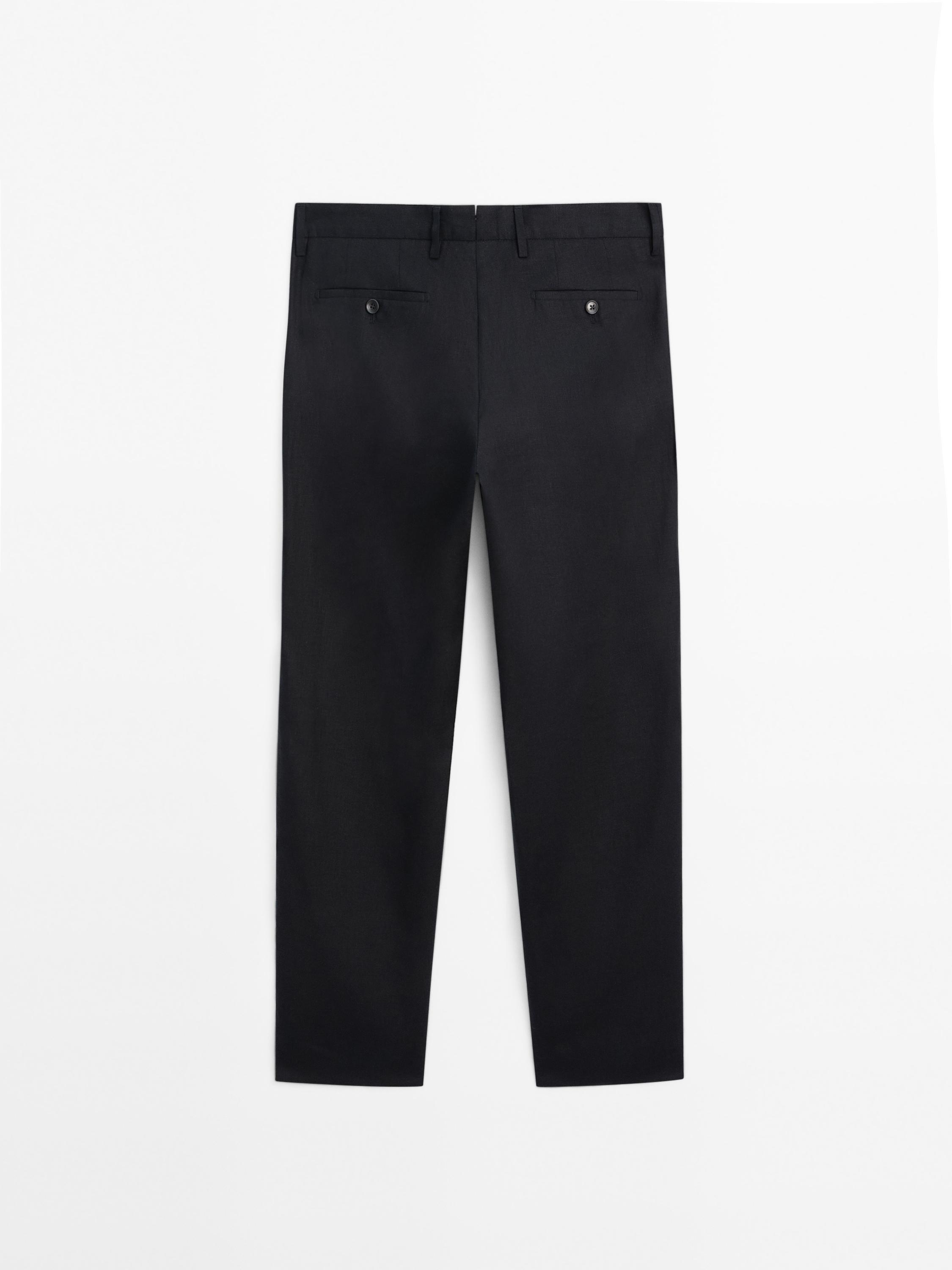 Pantalón traje 100% lino