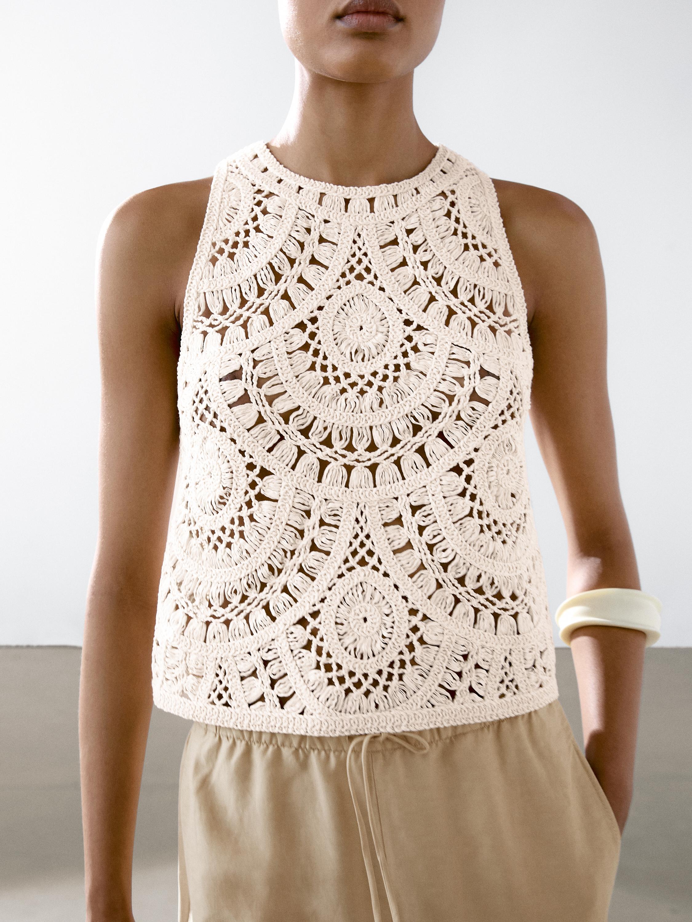 توب كروشيه محاك