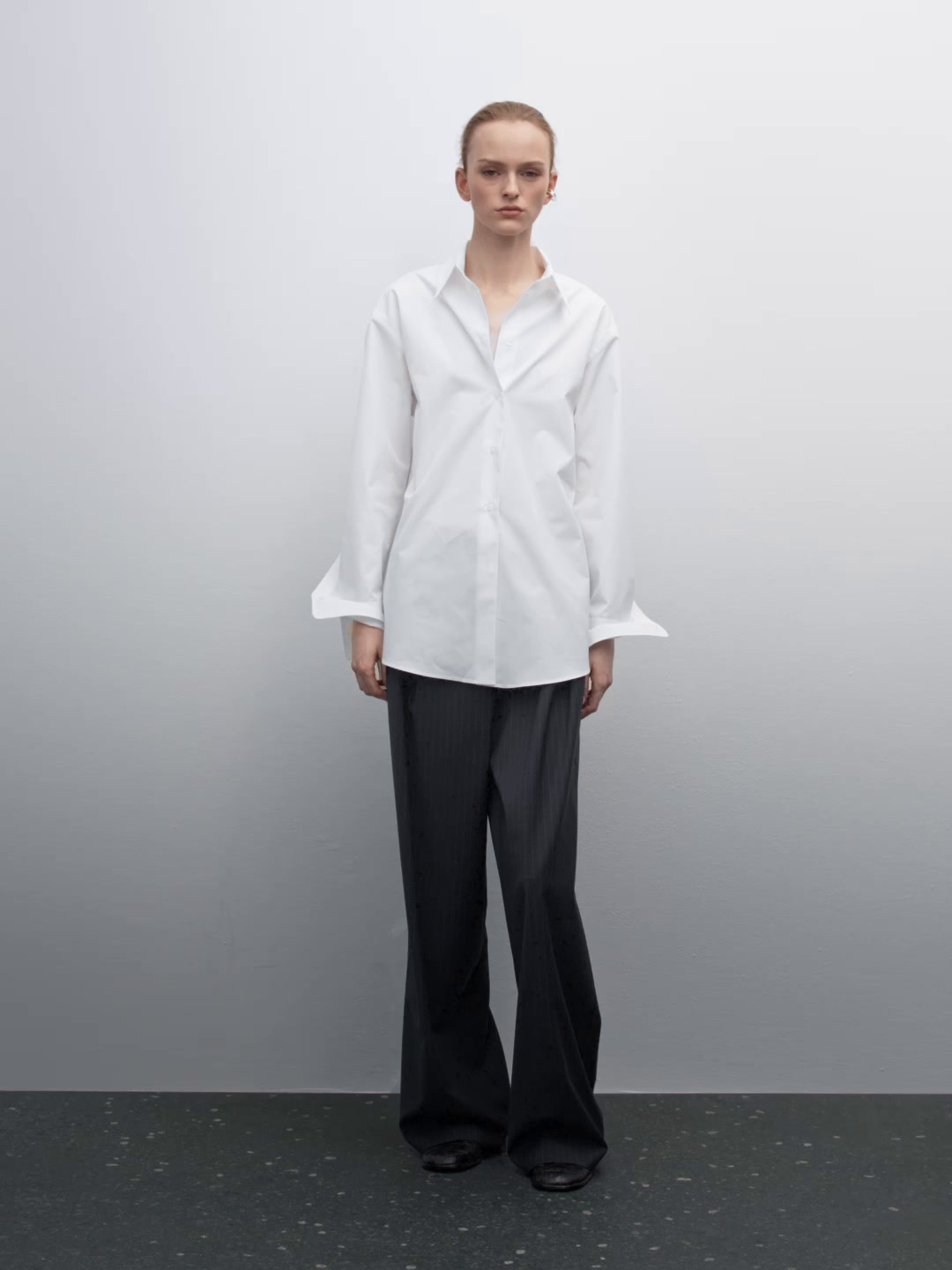 Oversize cotton poplin shirt