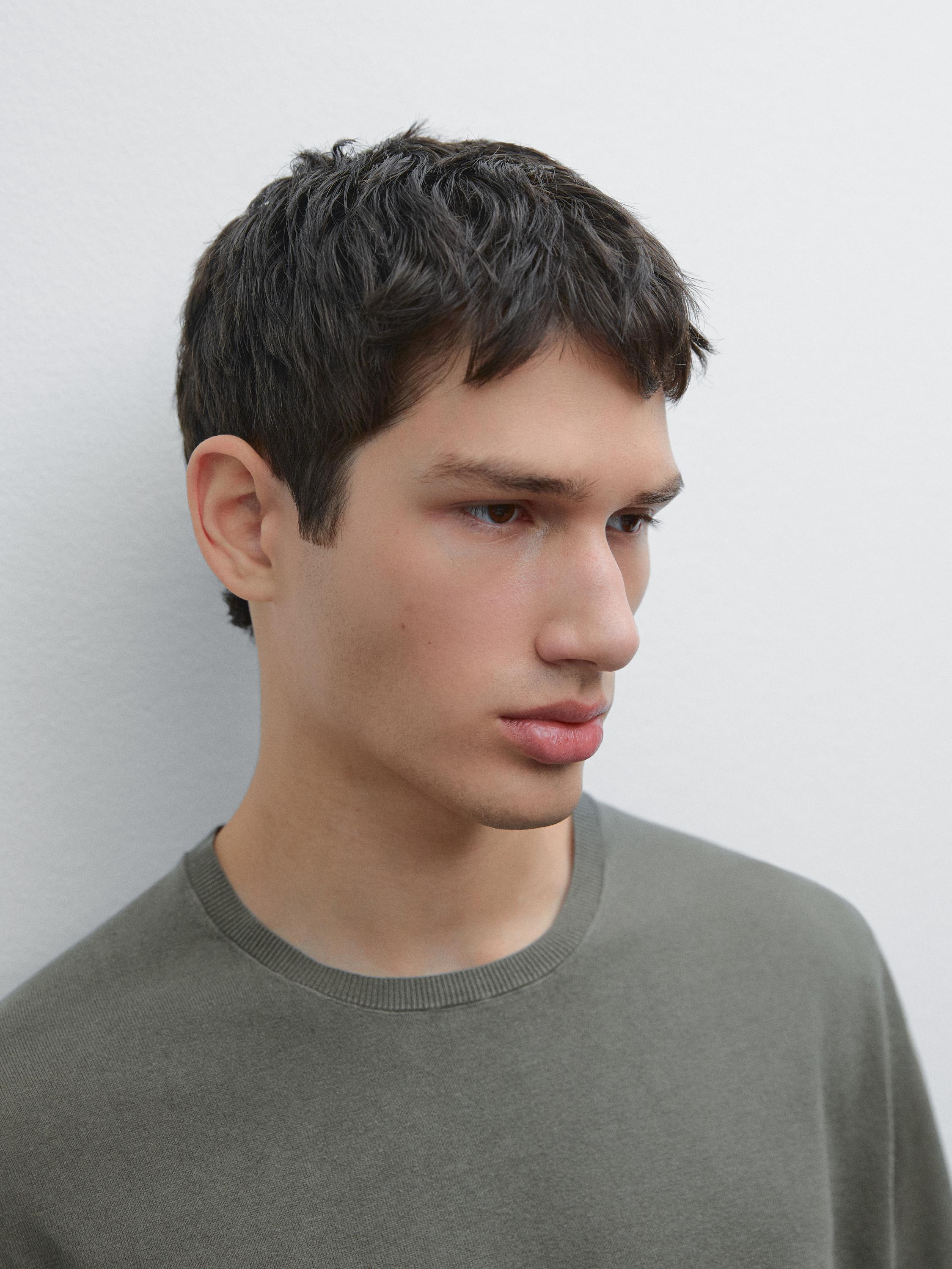 Cotton blend knit T-shirt