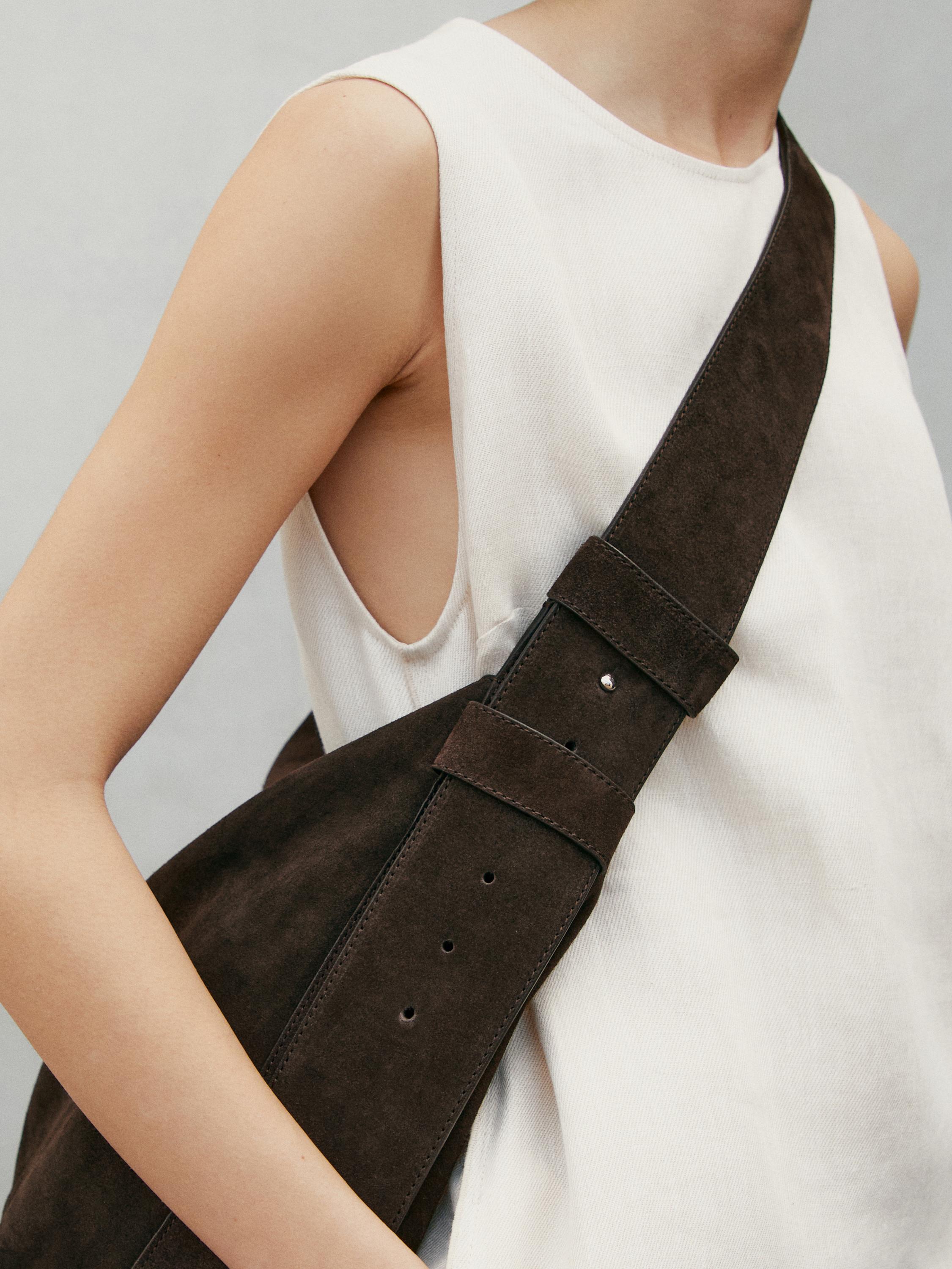 Bolso piel serraje