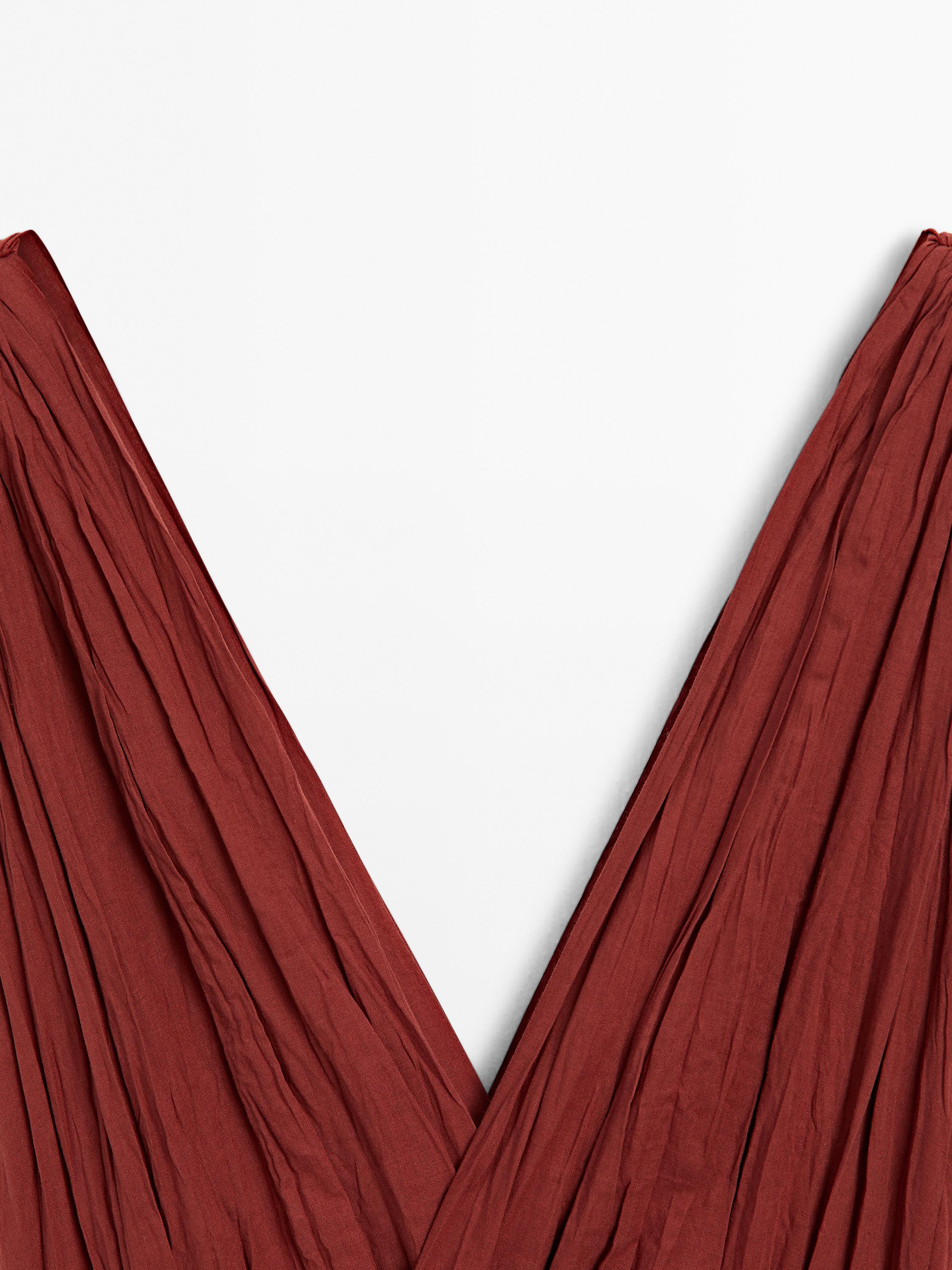 Dlhé plisované šaty zo 100 % bavlny