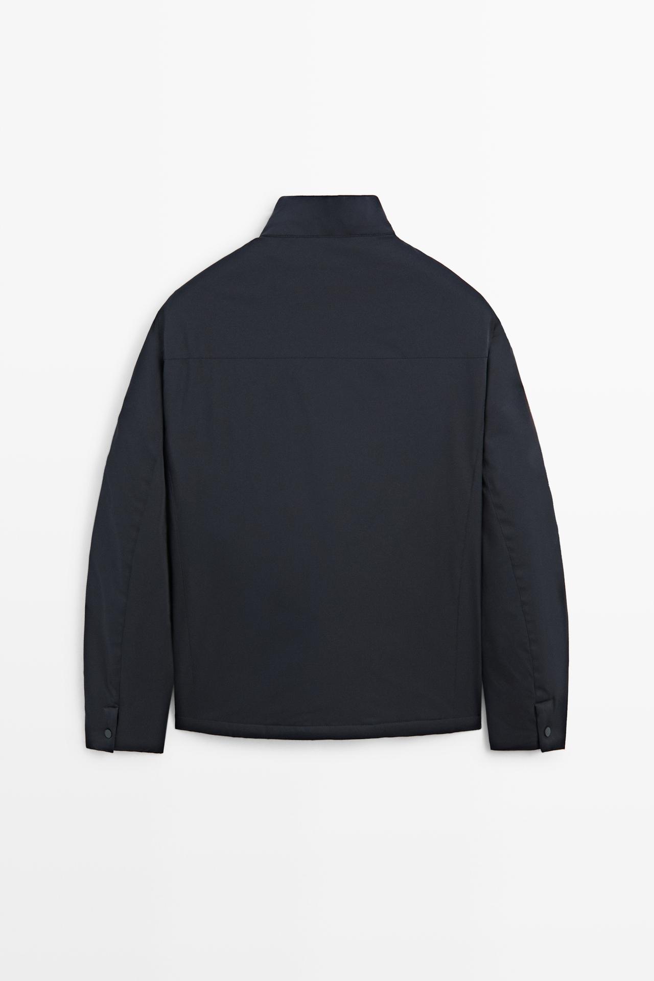 Stand-up collar down jacket — Sky blue