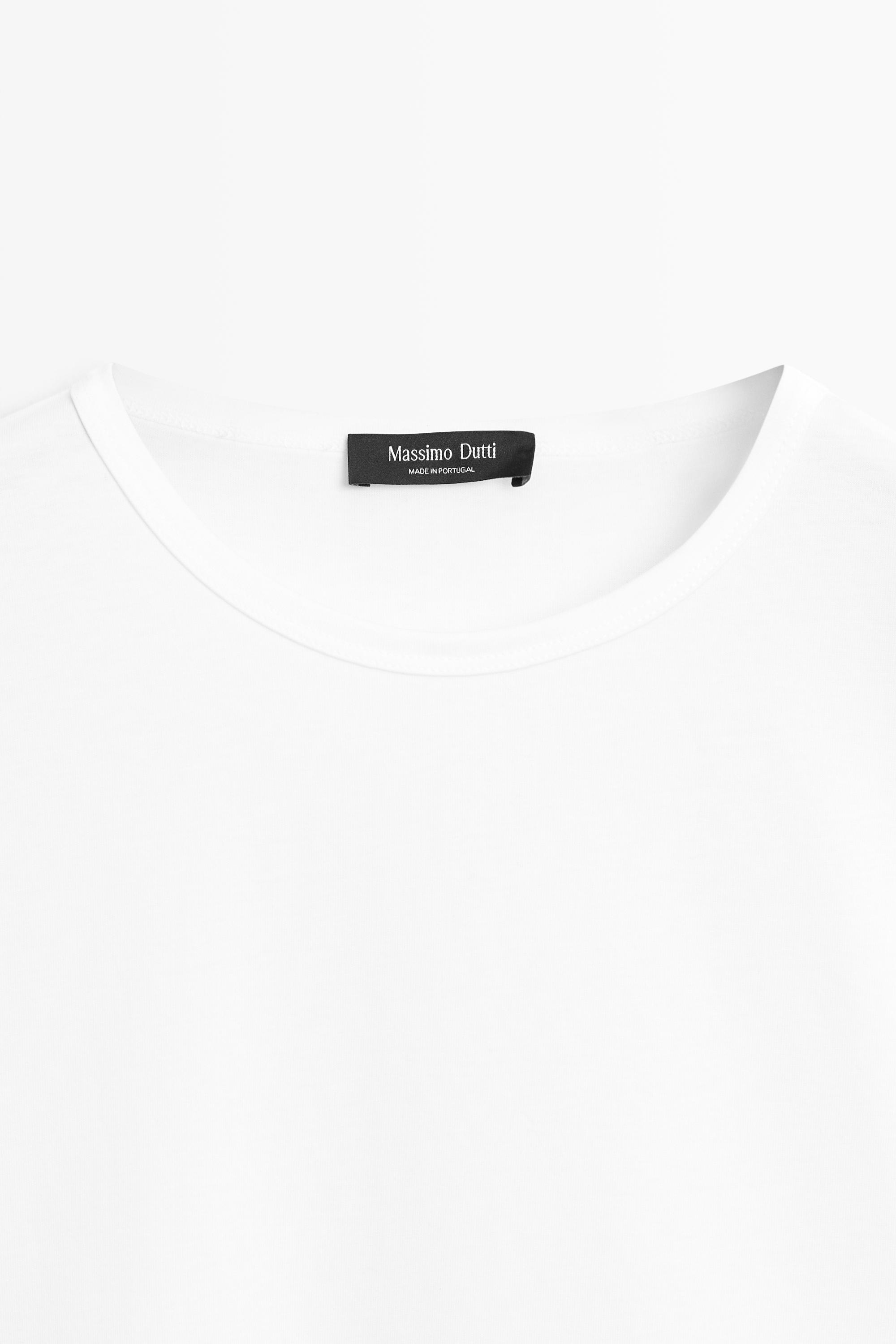 Flowing 100% cotton T-shirt — WHITE