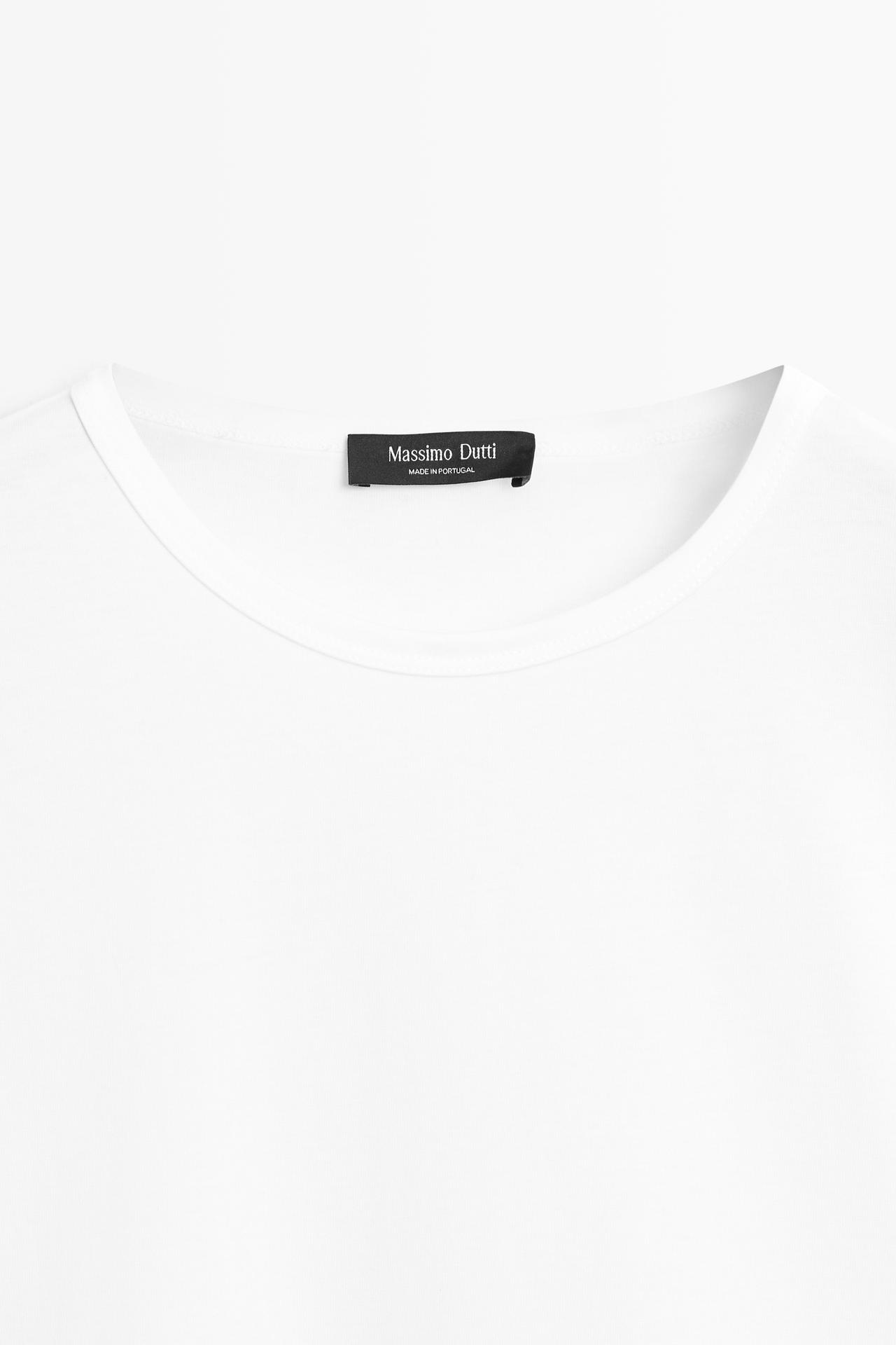 Flowing 100% cotton T-shirt — WHITE