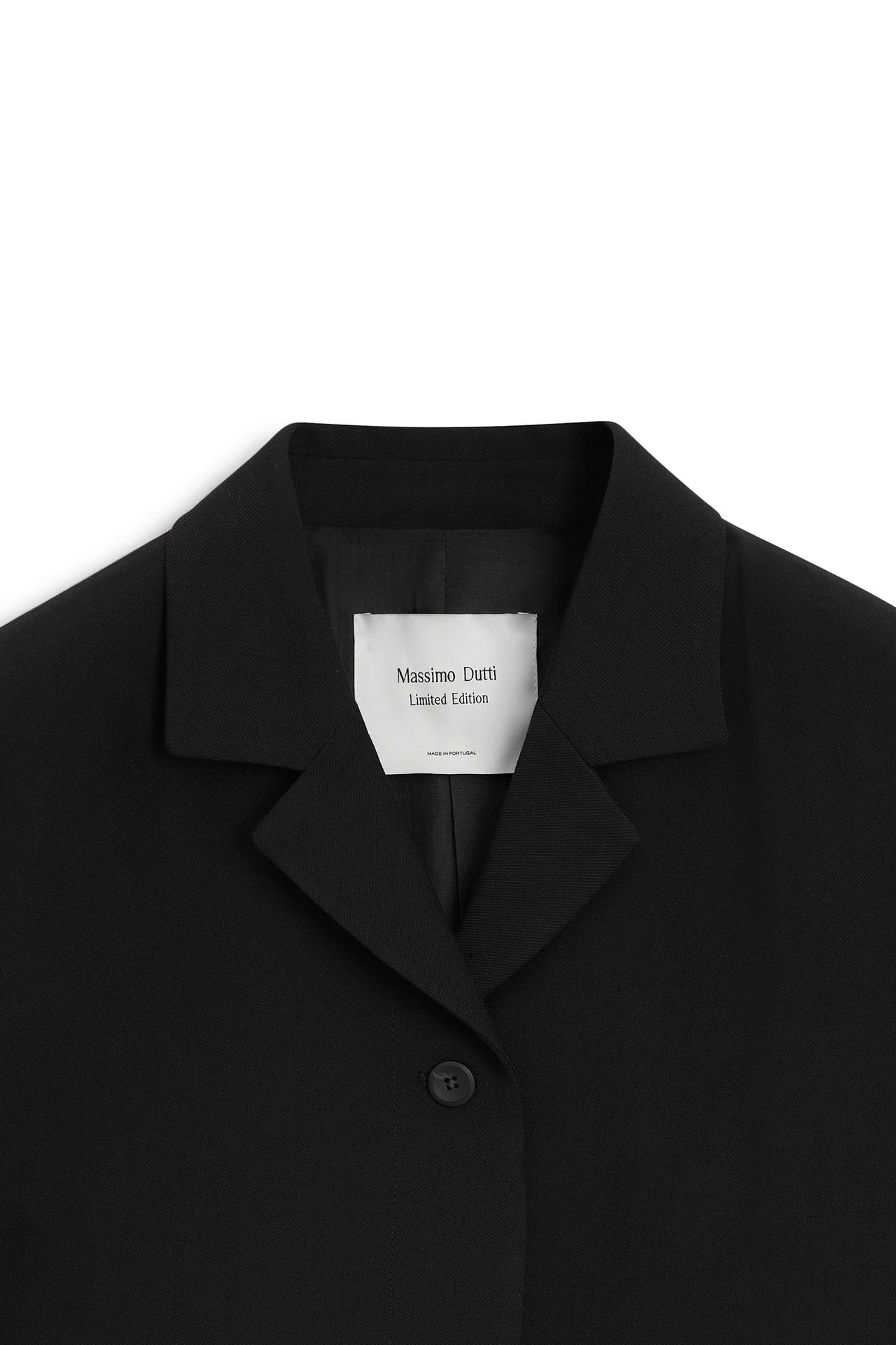 Cropped wool blazer - LIMITED EDITION — BLACK
