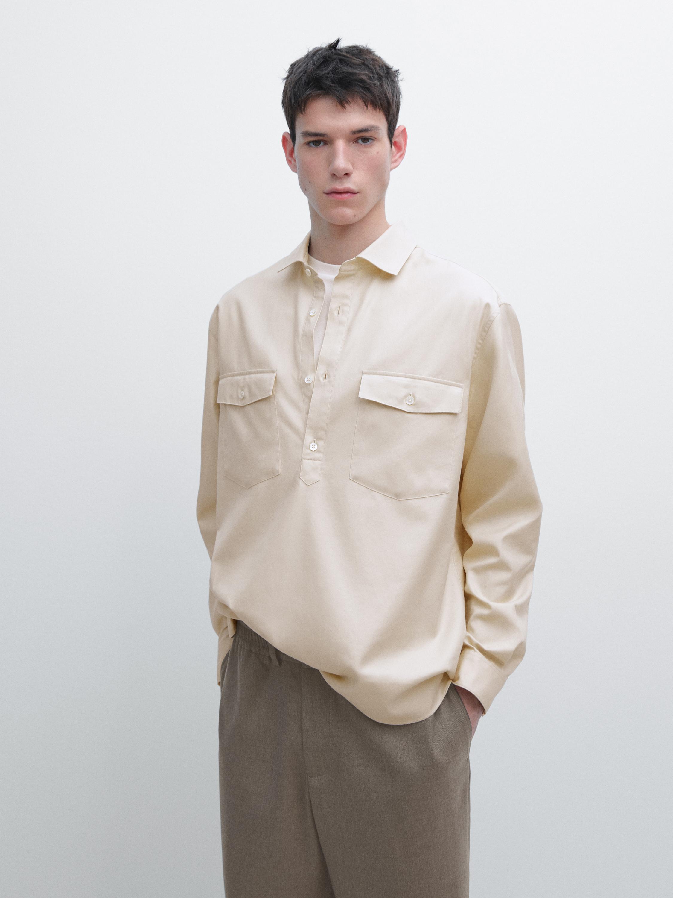 Chemise en coton avec poches