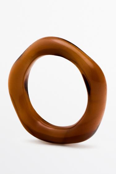 Irregular glass ring — Caramel 3