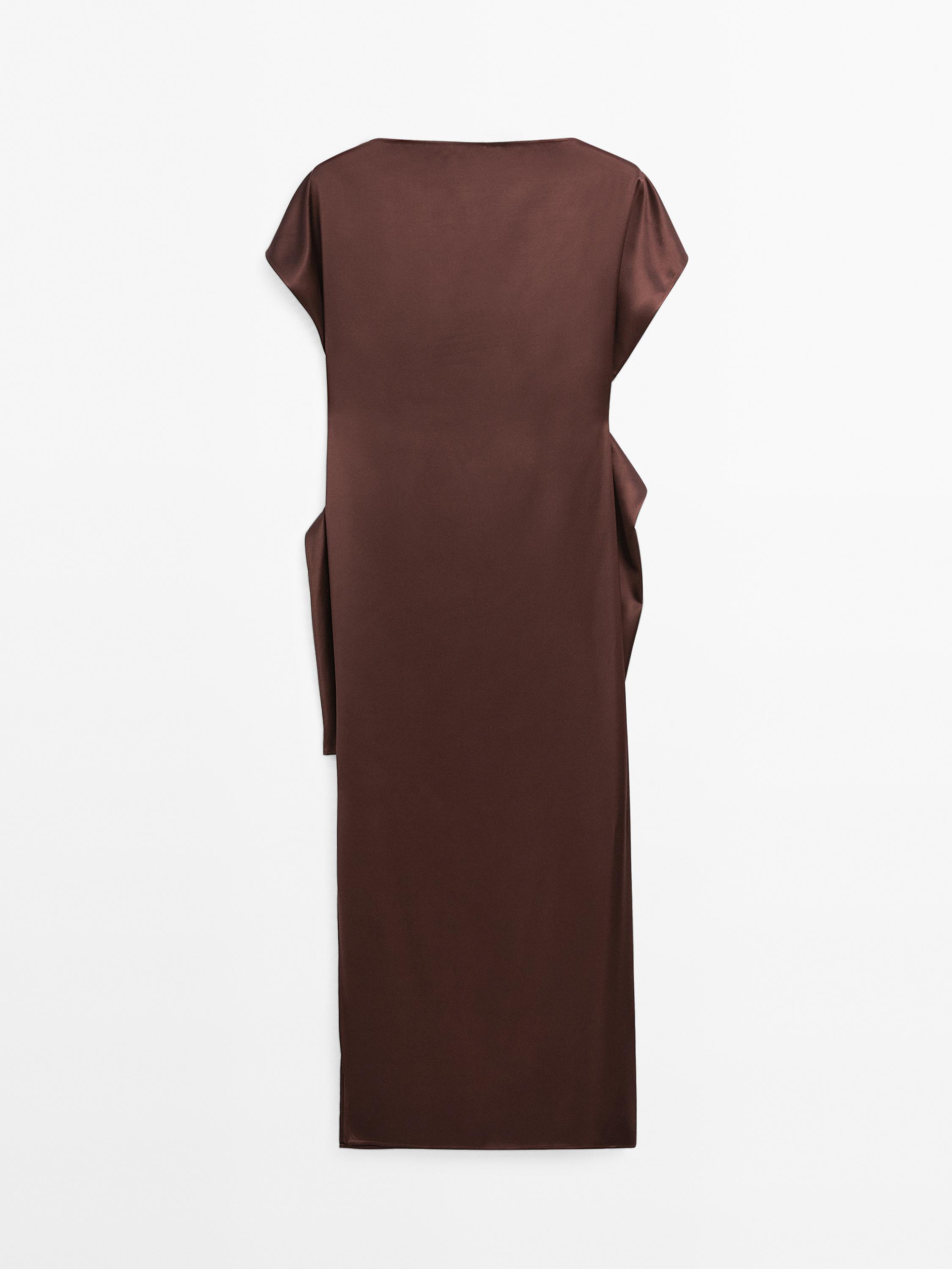 Satin dress with belt detail - Limited Edition