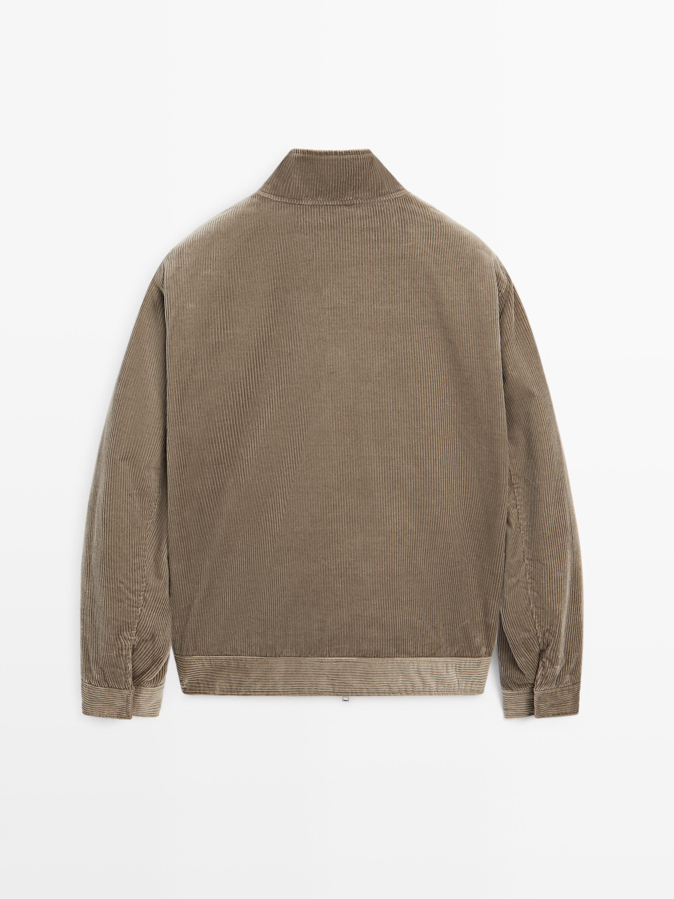 High neck corduroy jacket