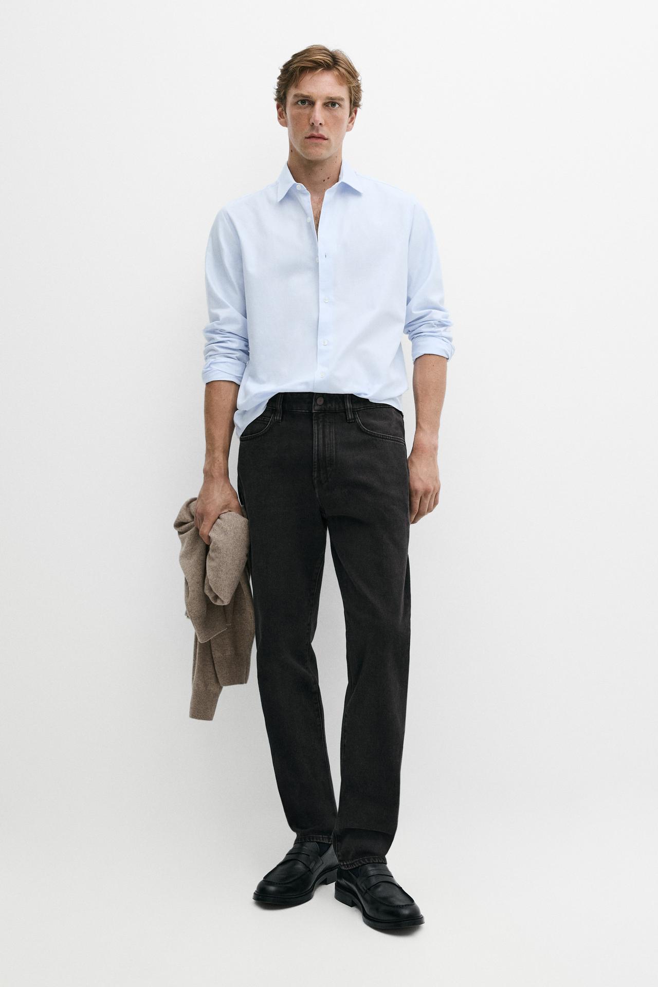 100% cotton regular fit shirt — Sky blue