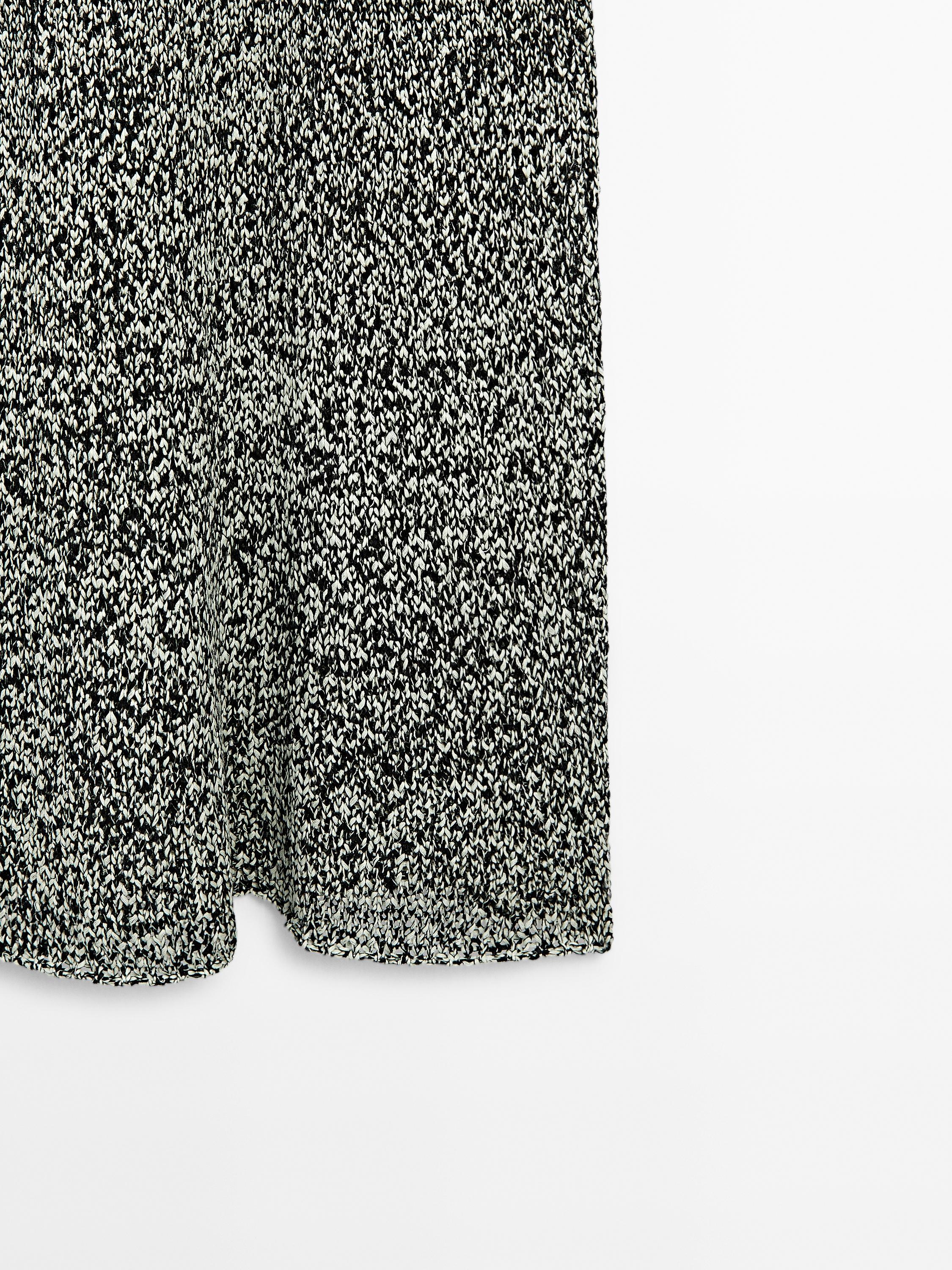 Langes meliertes Strickkleid - Limited Edition