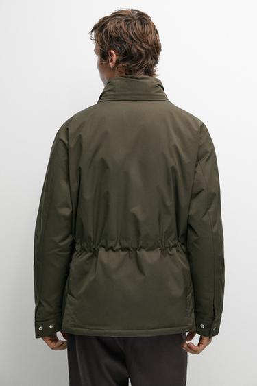 Down jacket with pocket details — KHAKI 5