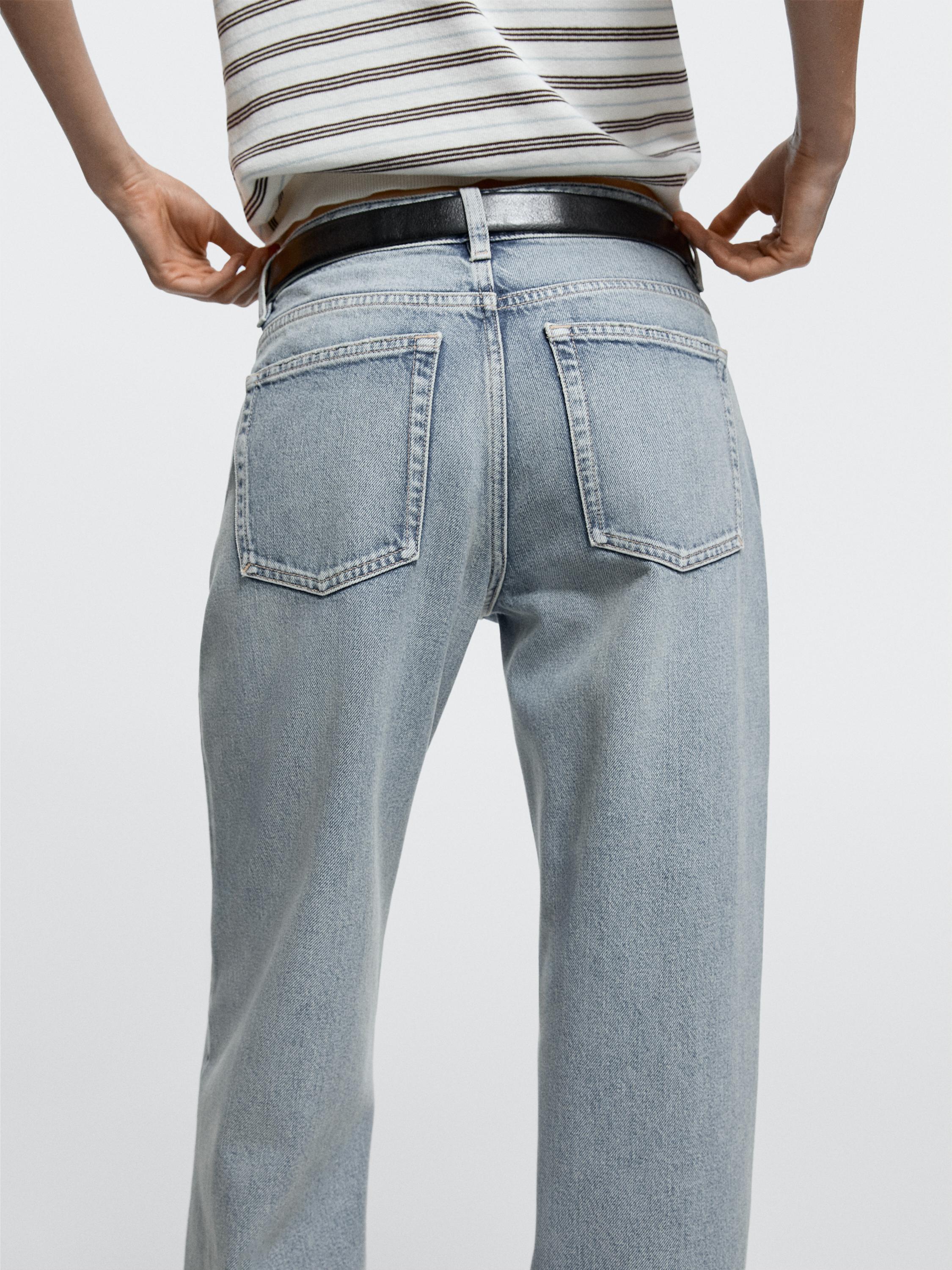 Mid-rise wide-leg jeans — Light Blue
